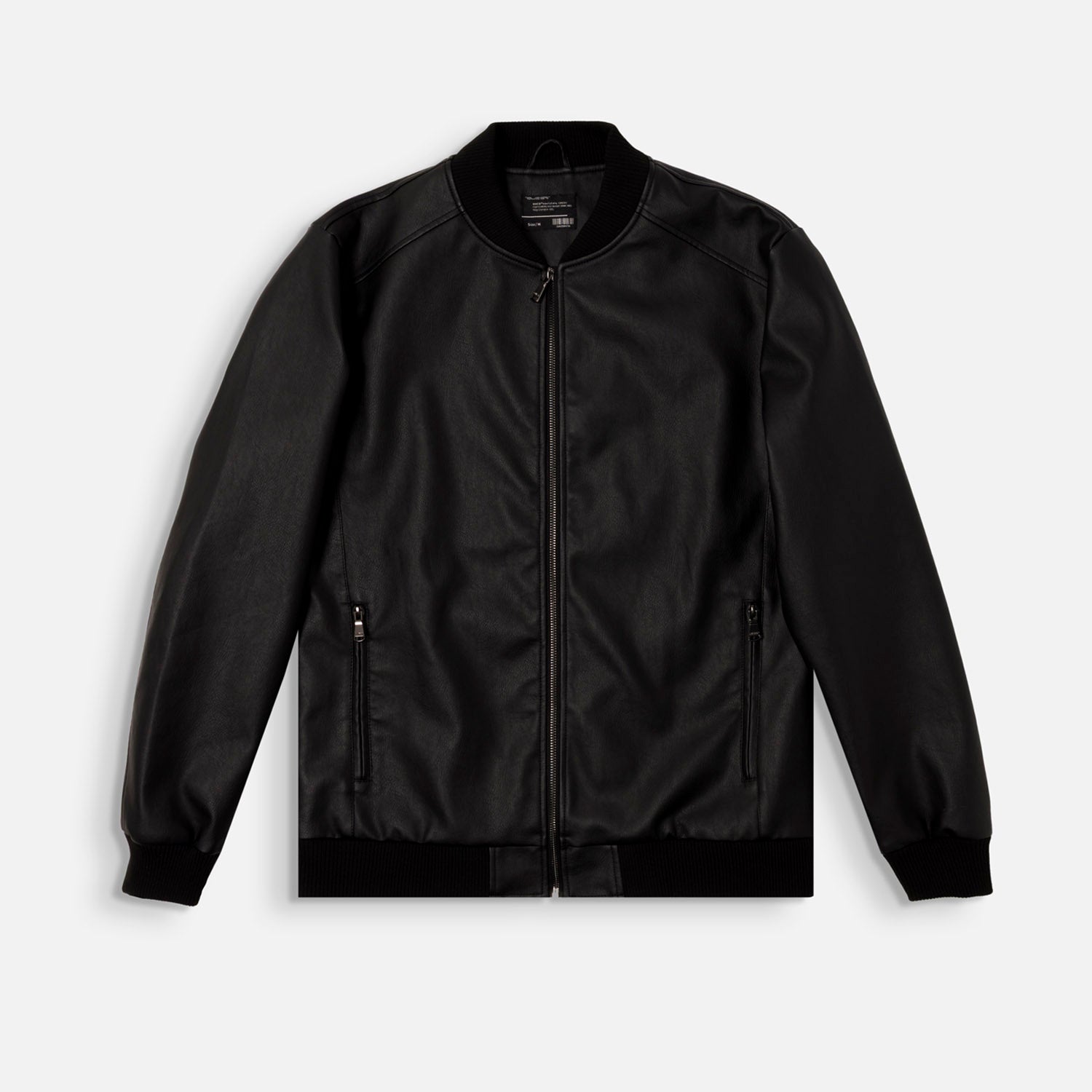 CHAMARRA BOMBER COLOR NEGRO
