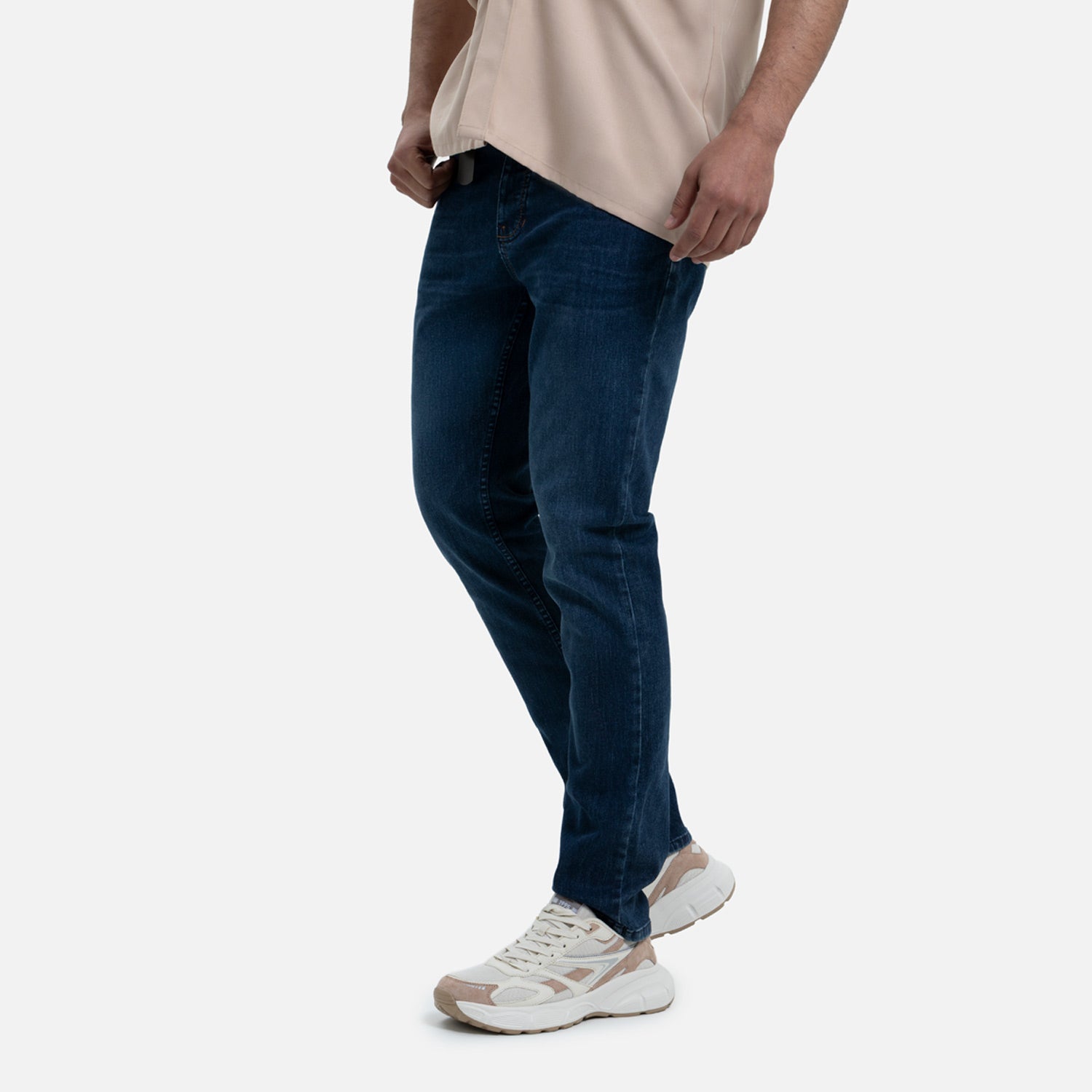 JEANS 5 BOLSILLOS COLOR AZUL OSCURO