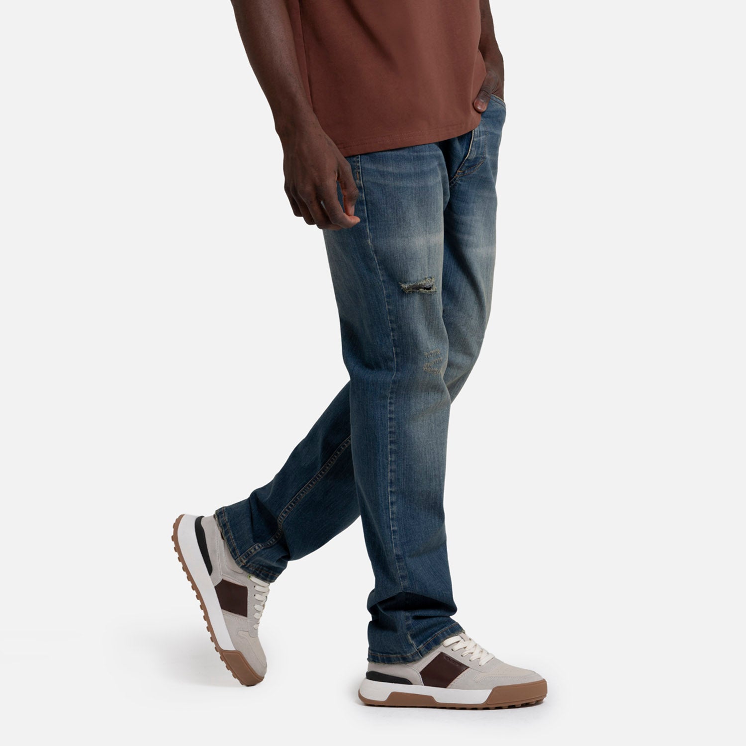 JEANS 5 BOLSILLOS COLOR AZUL MEDIO