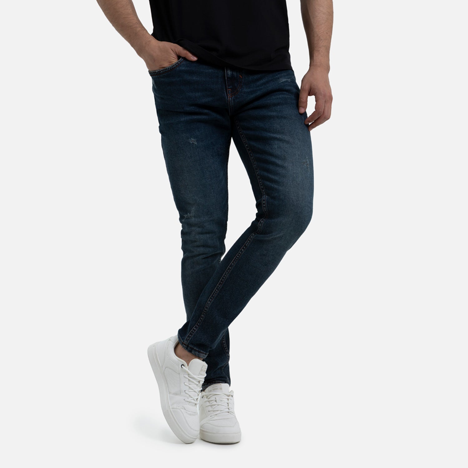 JEANS 5 BOLSILLOS COLOR AZUL OSCURO