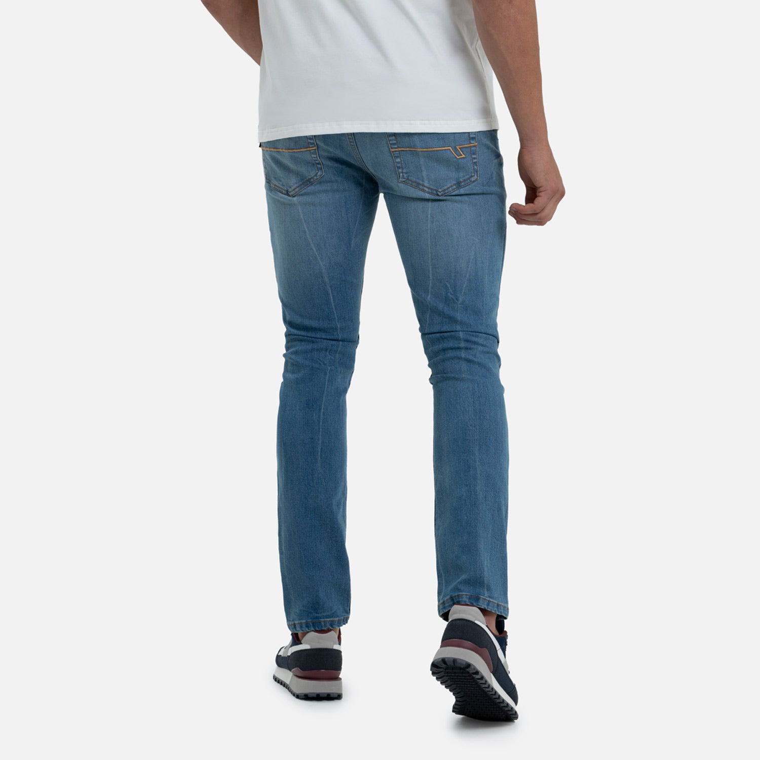 JEANS 5 BOLSILLOS COLOR AZUL MEDIO