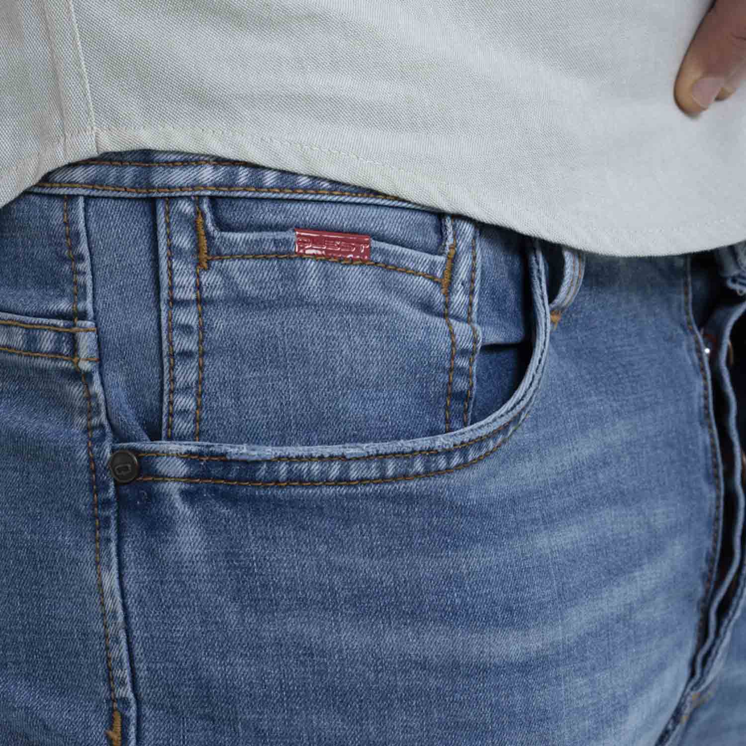 JEANS 5 BOLSILLOS COLOR AZUL MEDIO