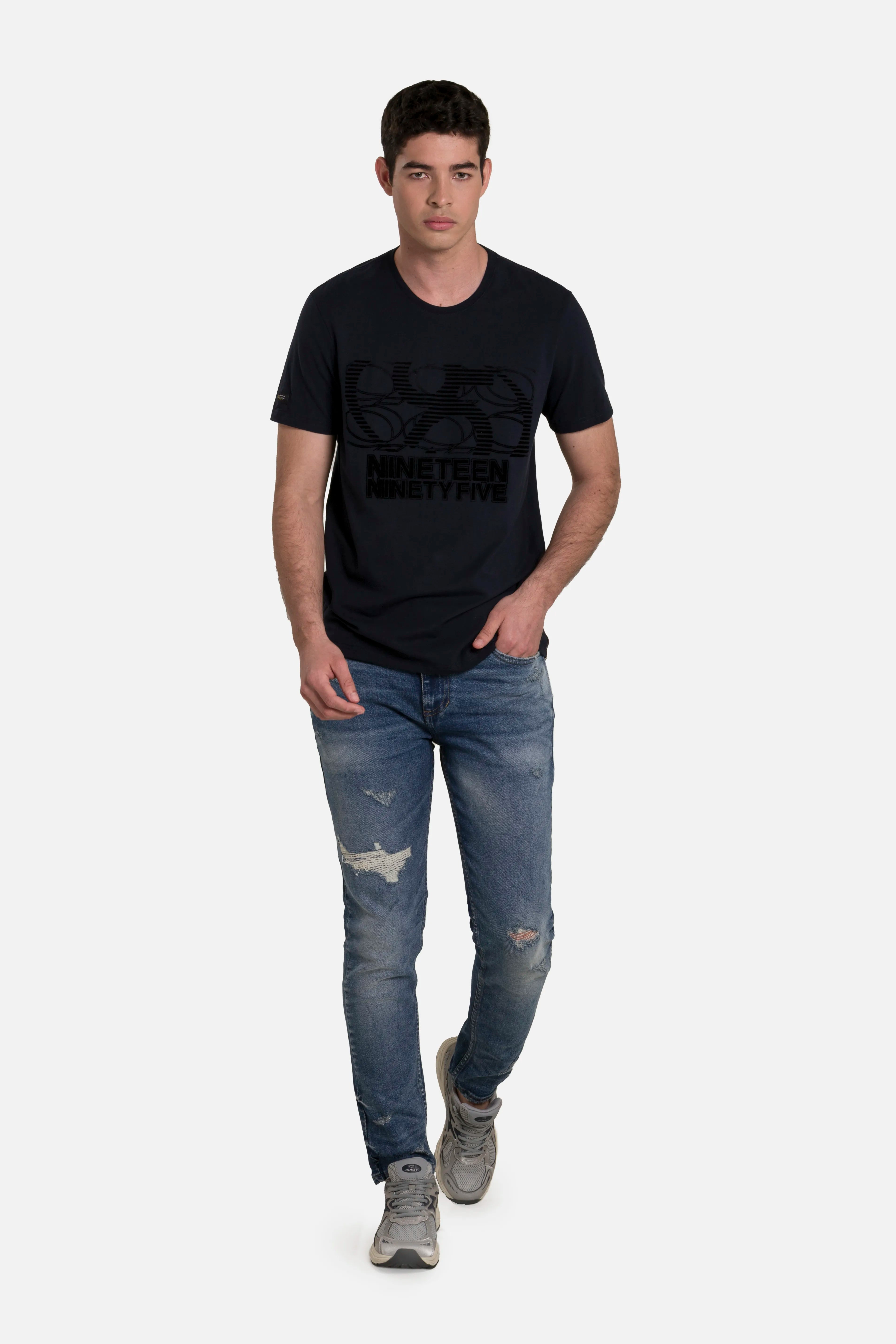 JEANS 5 BOLSILLOS COLOR AZUL MEDIO