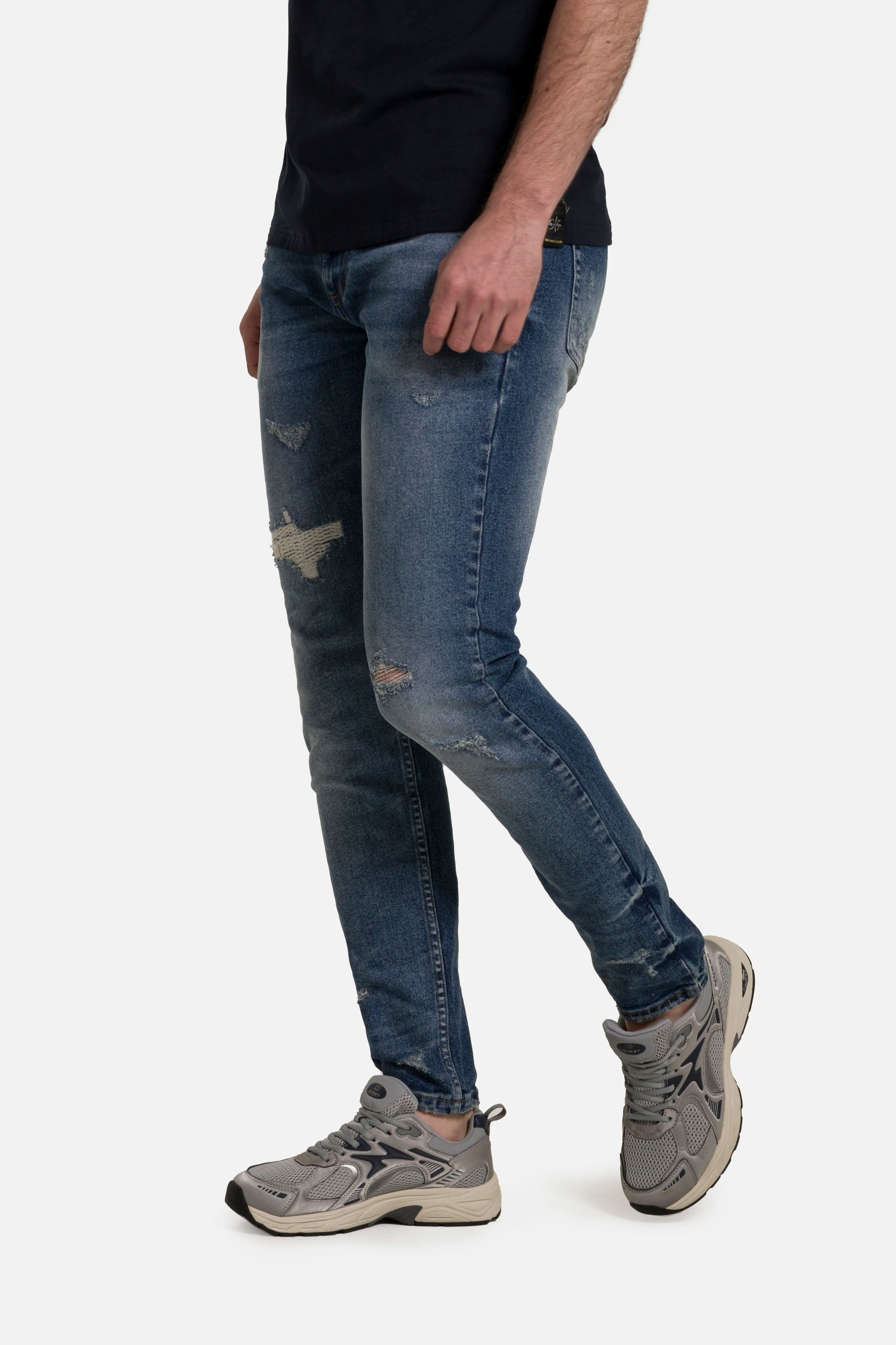 JEANS 5 BOLSILLOS COLOR AZUL MEDIO