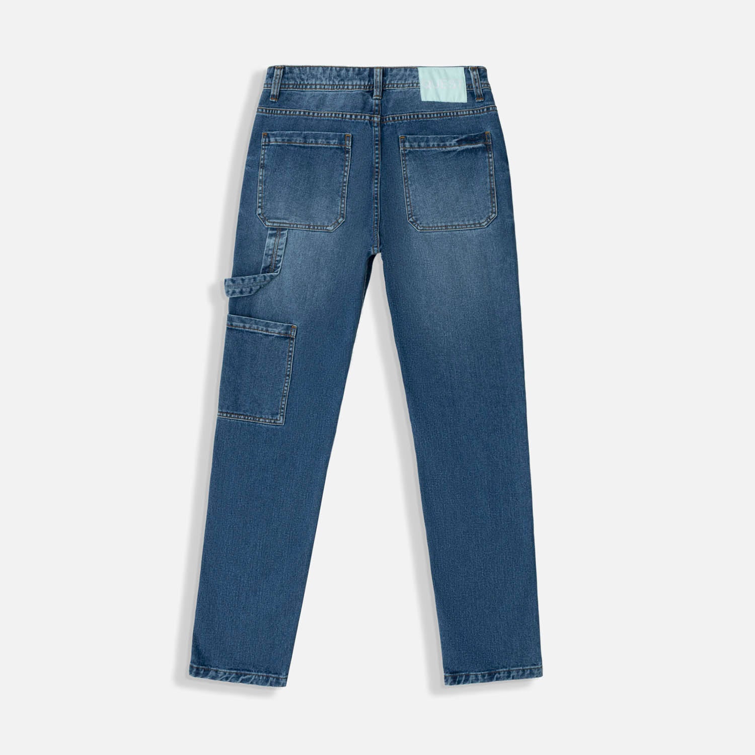 JEANS CARGO COLOR AZUL MEDIO