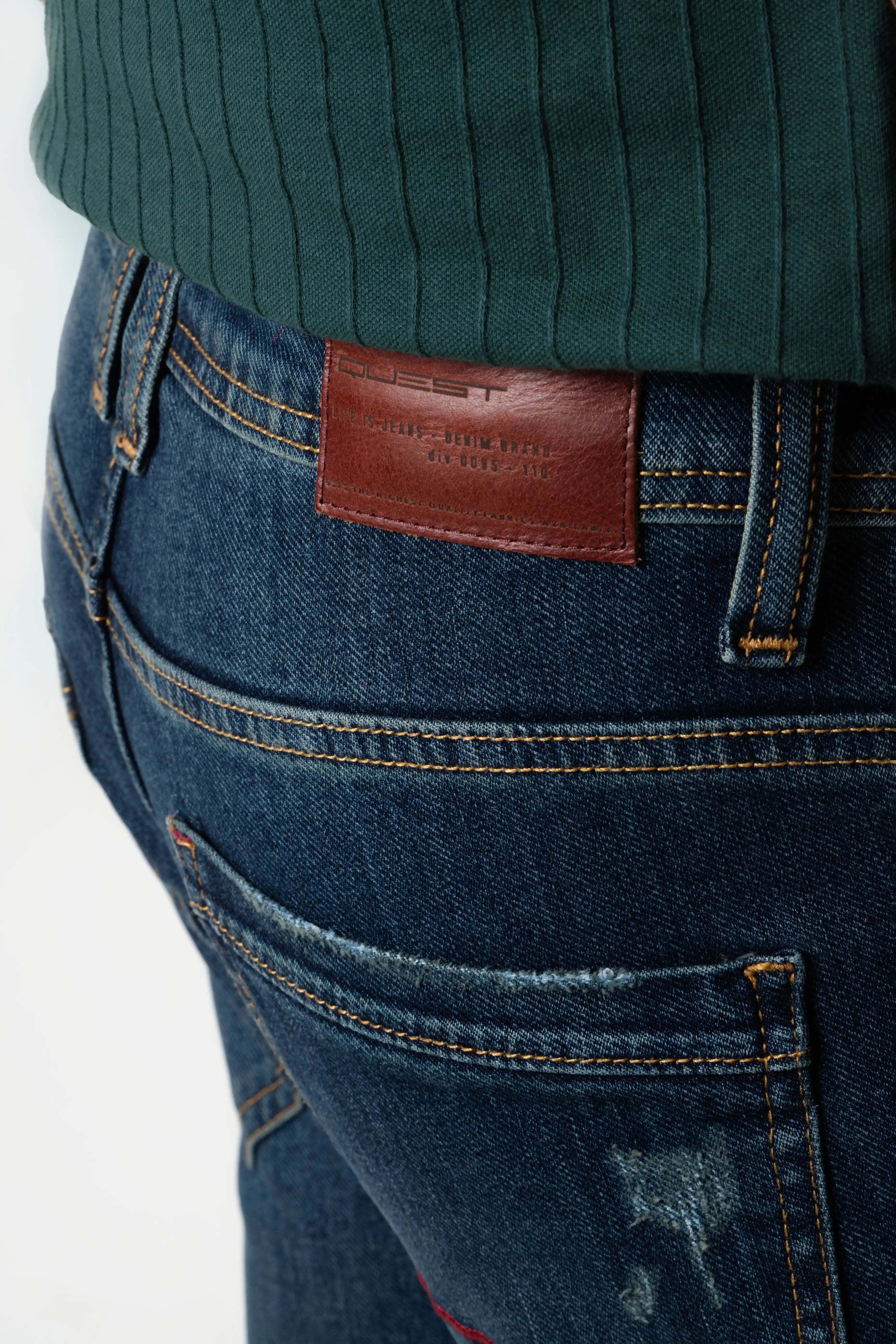 JEANS 5 BOLSILLOS COLOR AZUL MEDIO