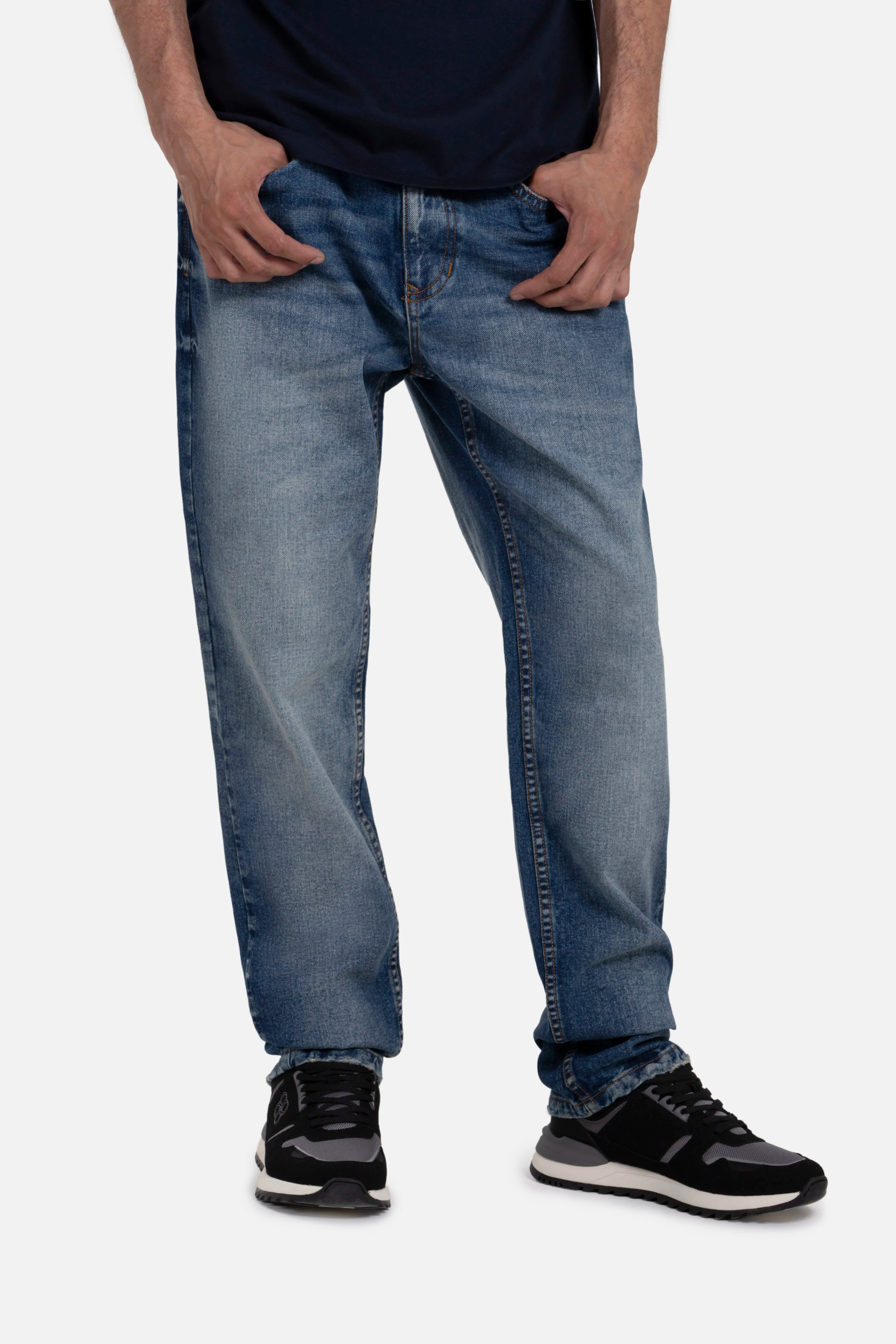 JEANS 5 BOLSILLOS COLOR AZUL OSCURO