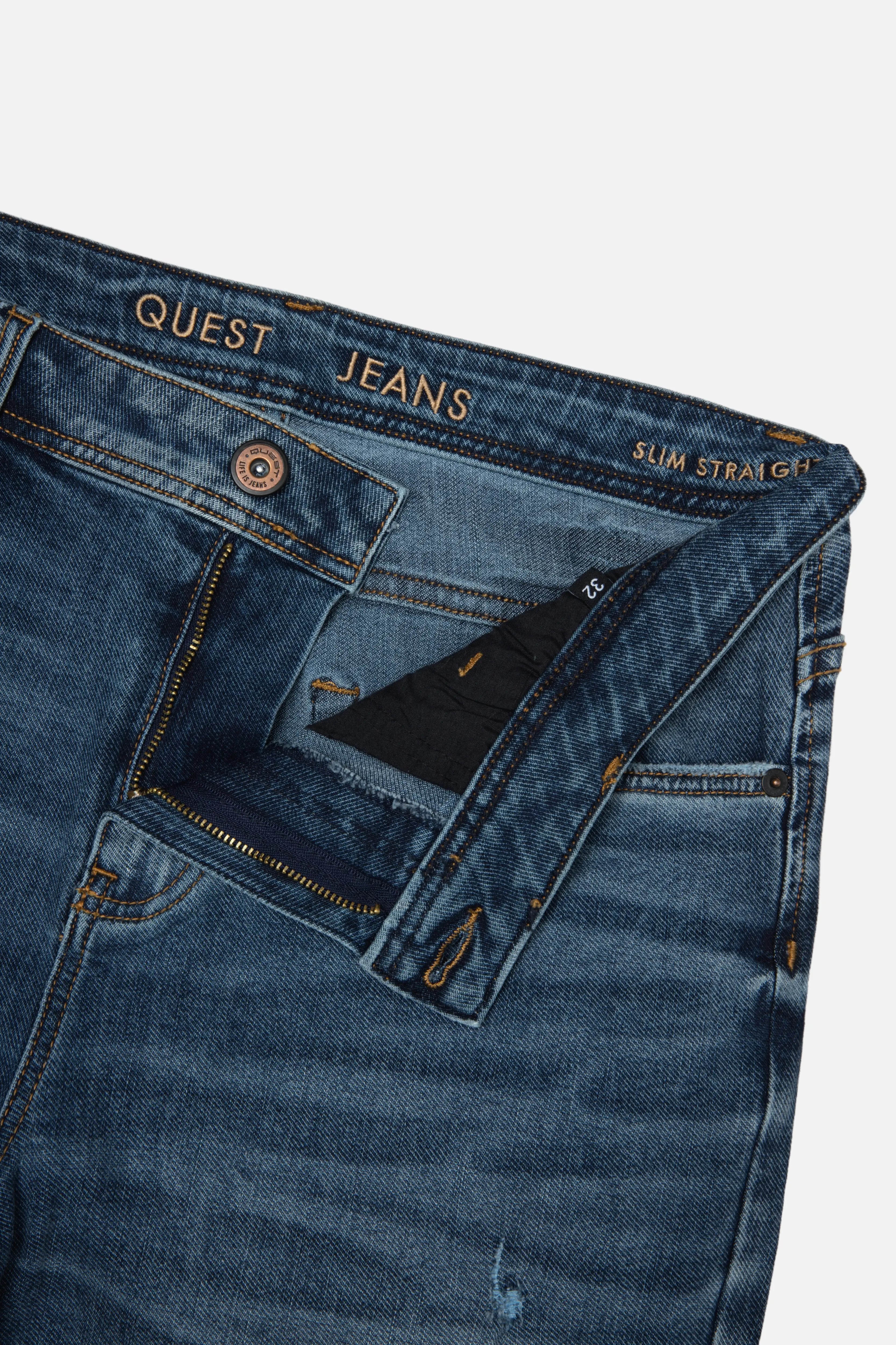 JEANS 5 BOLSILLOS COLOR AZUL OSCURO