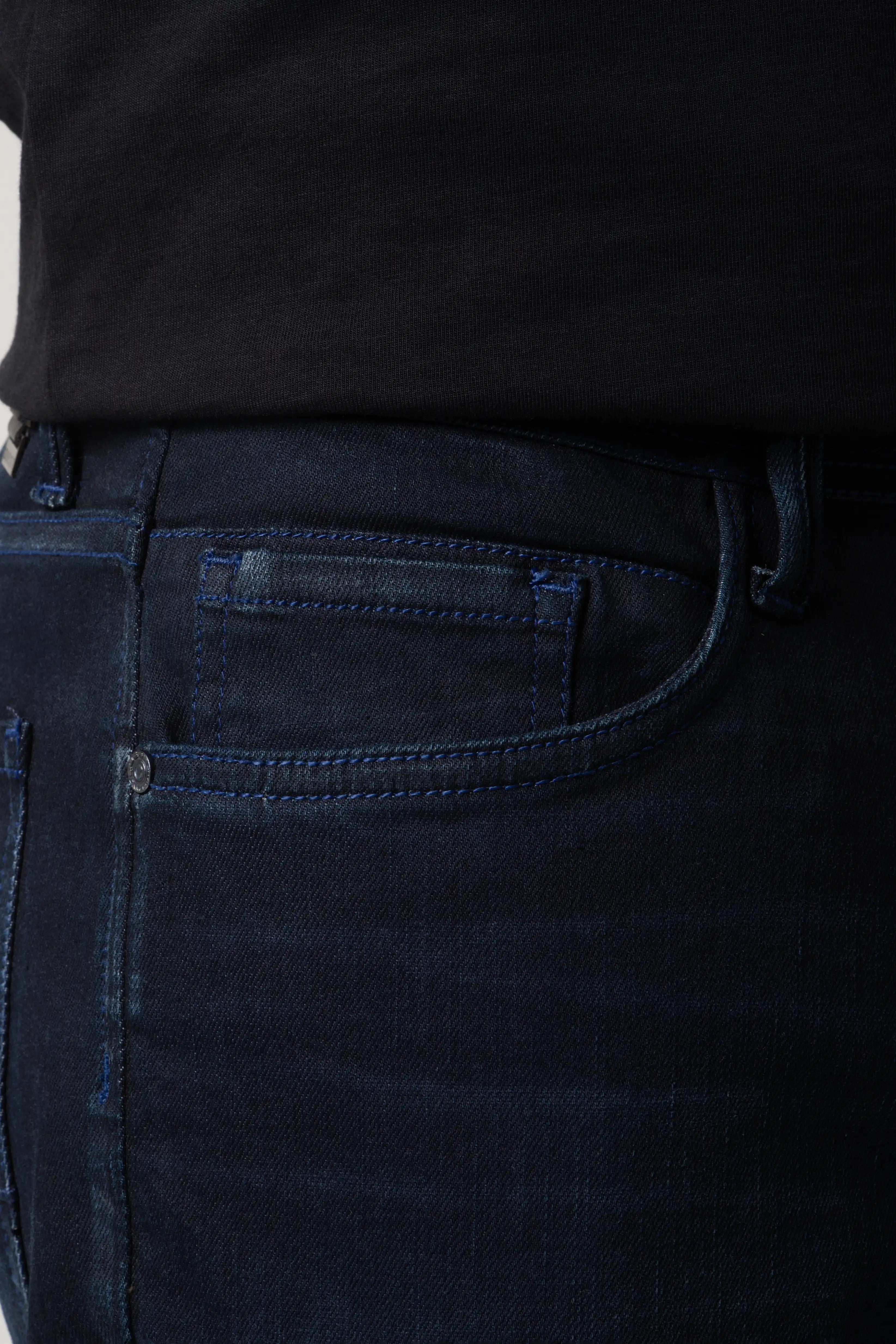 JEANS 5 BOLSILLOS COLOR AZUL OSCURO