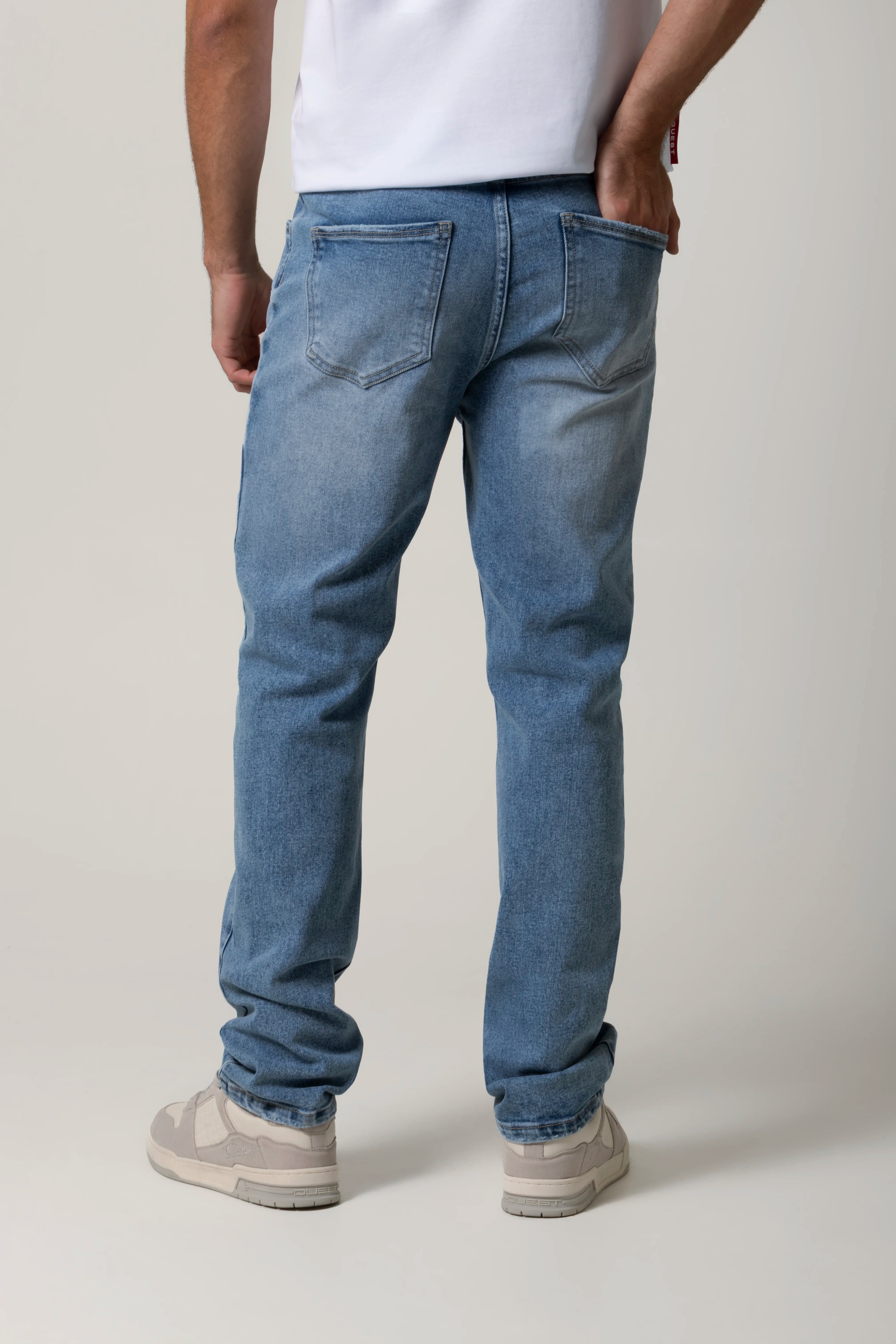 JEANS 5 BOLSILLOS COLOR AZUL MEDIO