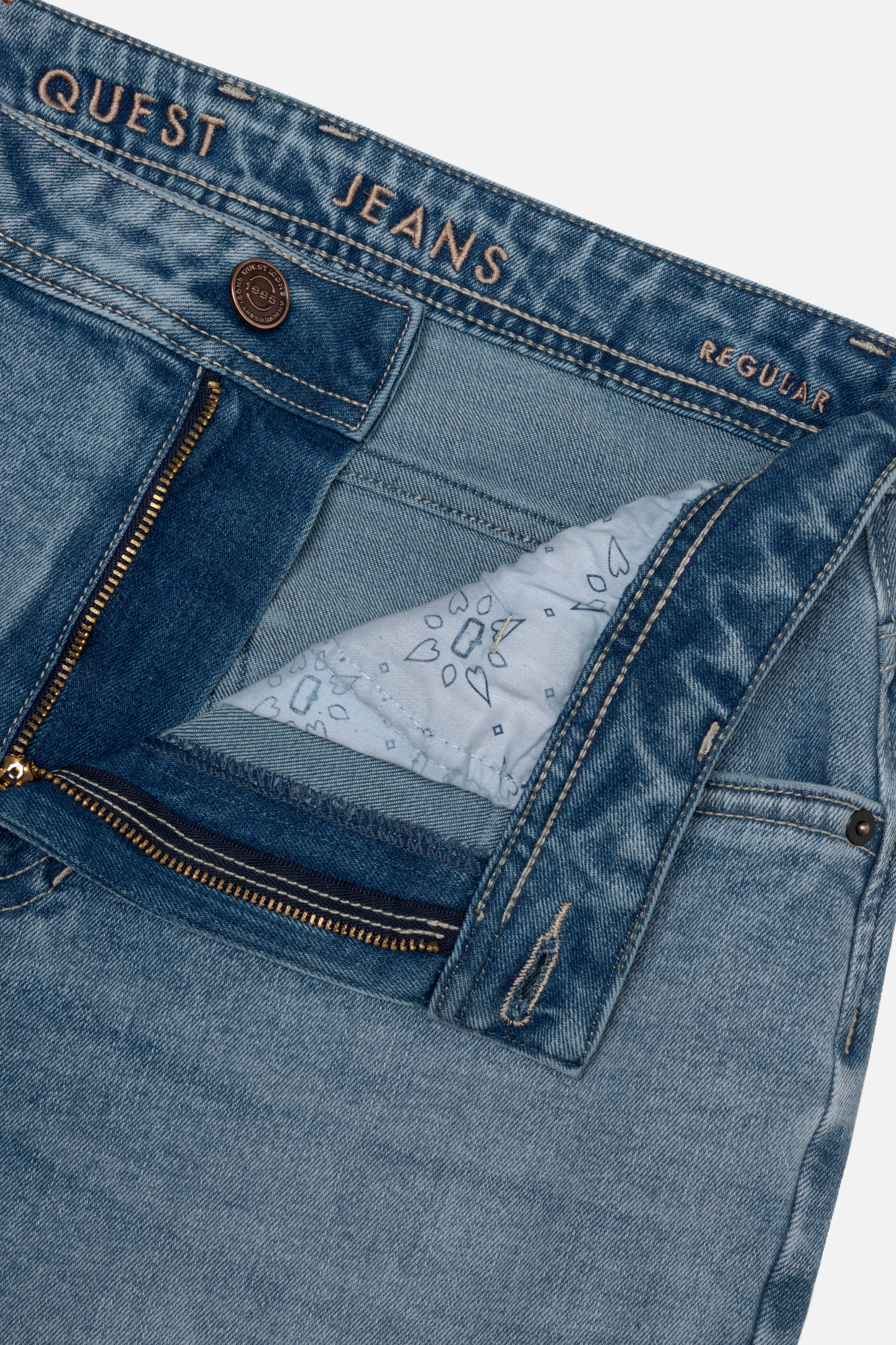 JEANS 5 BOLSILLOS COLOR AZUL MEDIO