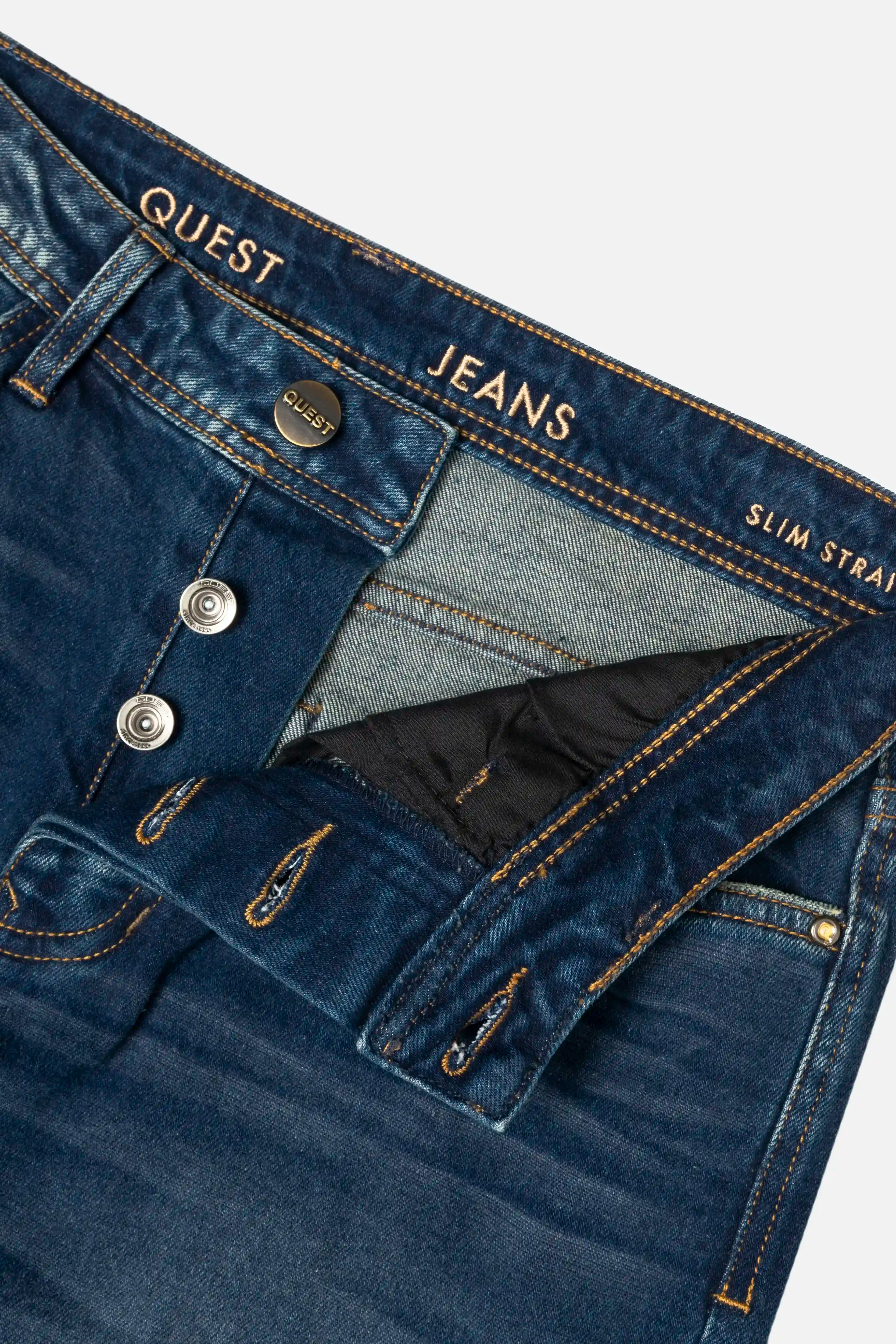 JEANS 5 BOLSILLOS COLOR AZUL OSCURO