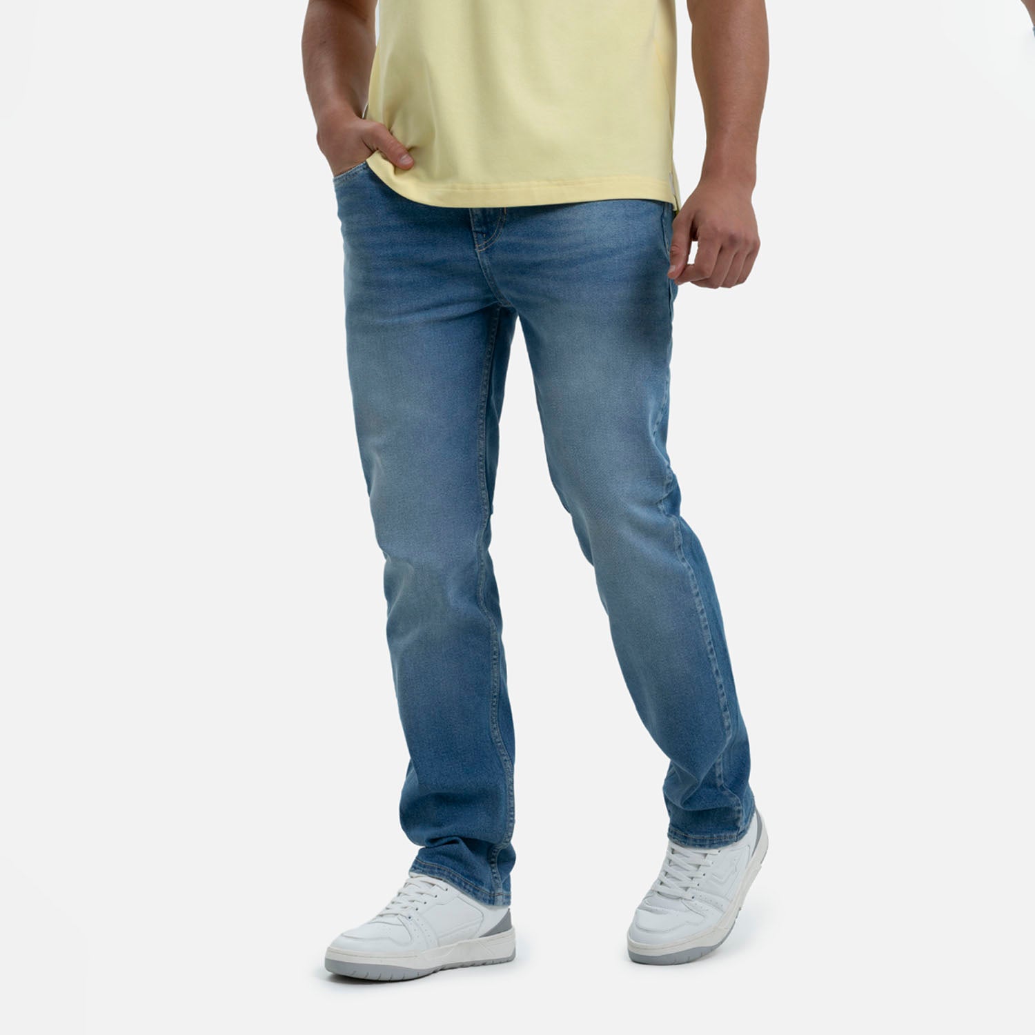 JEANS 5 BOLSILLOS COLOR AZUL MEDIO