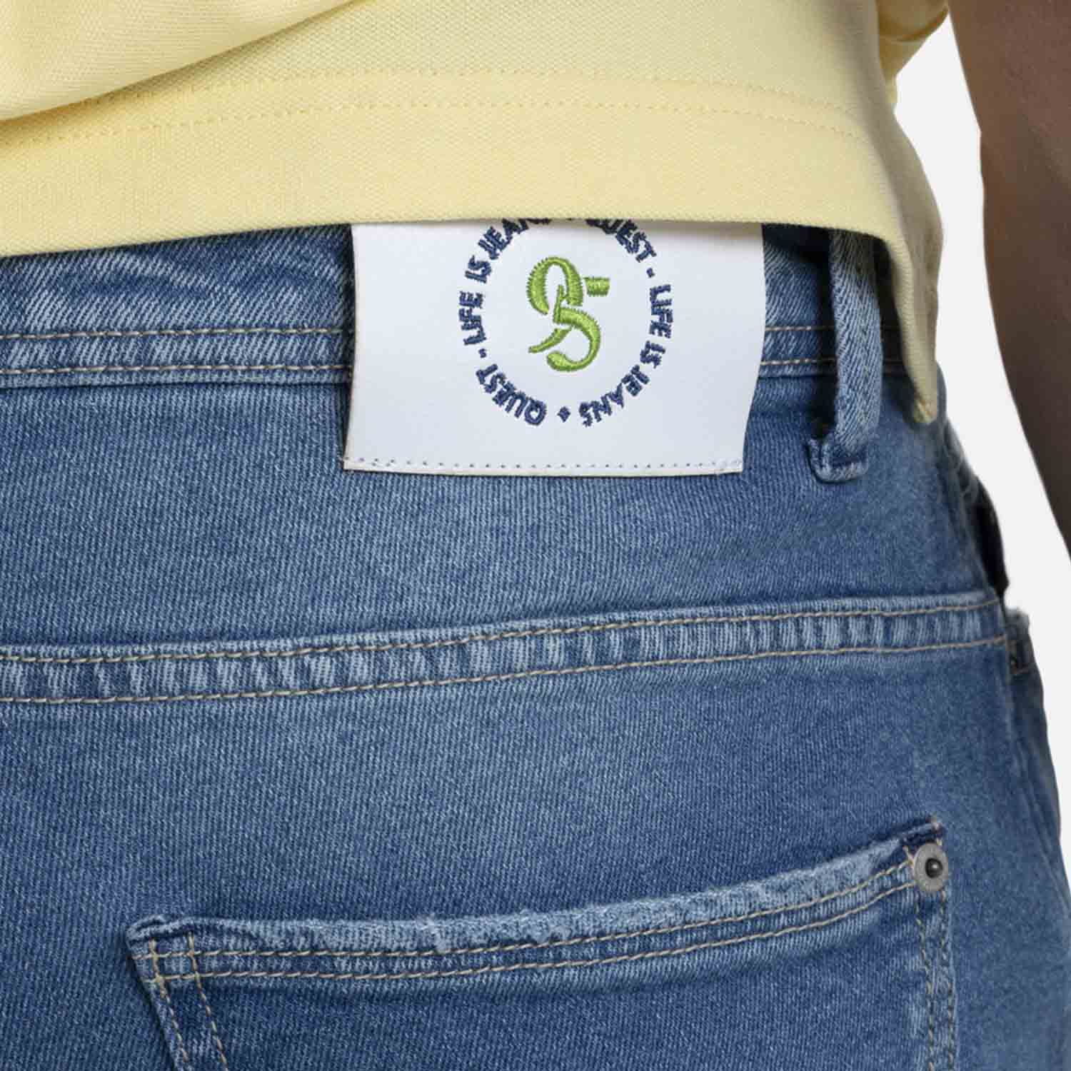 JEANS 5 BOLSILLOS COLOR AZUL MEDIO