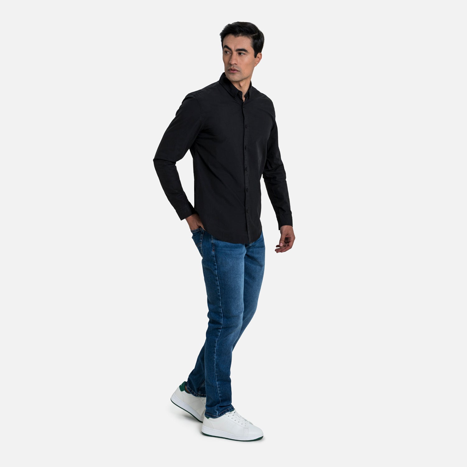 JEANS 5 BOLSILLOS COLOR AZUL MEDIO MEDIO