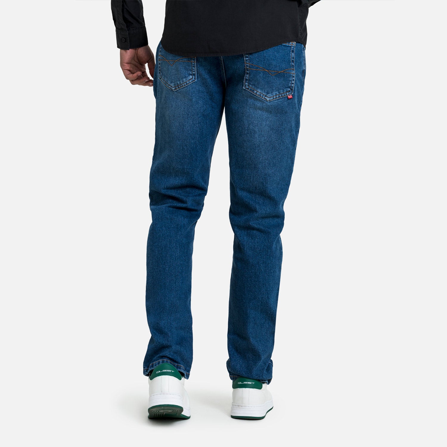 JEANS 5 BOLSILLOS COLOR AZUL MEDIO MEDIO