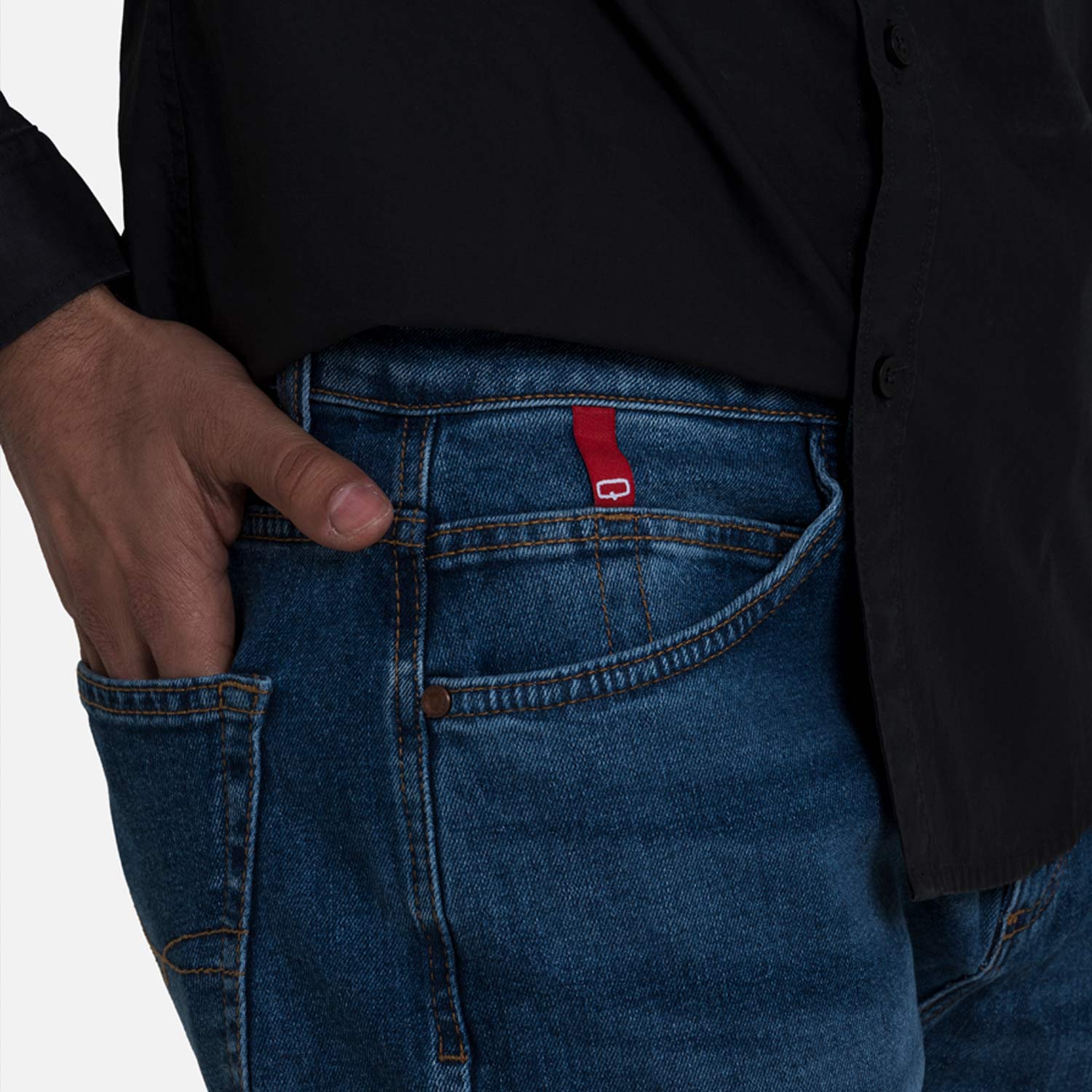 JEANS 5 BOLSILLOS COLOR AZUL MEDIO MEDIO