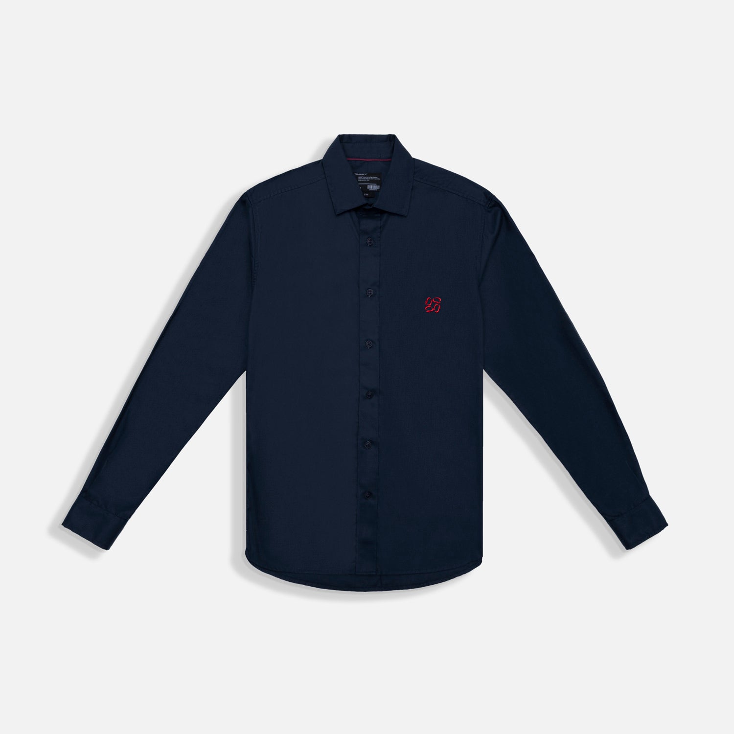 CAMISA MANGA LARGA COLOR AZUL OSCURO