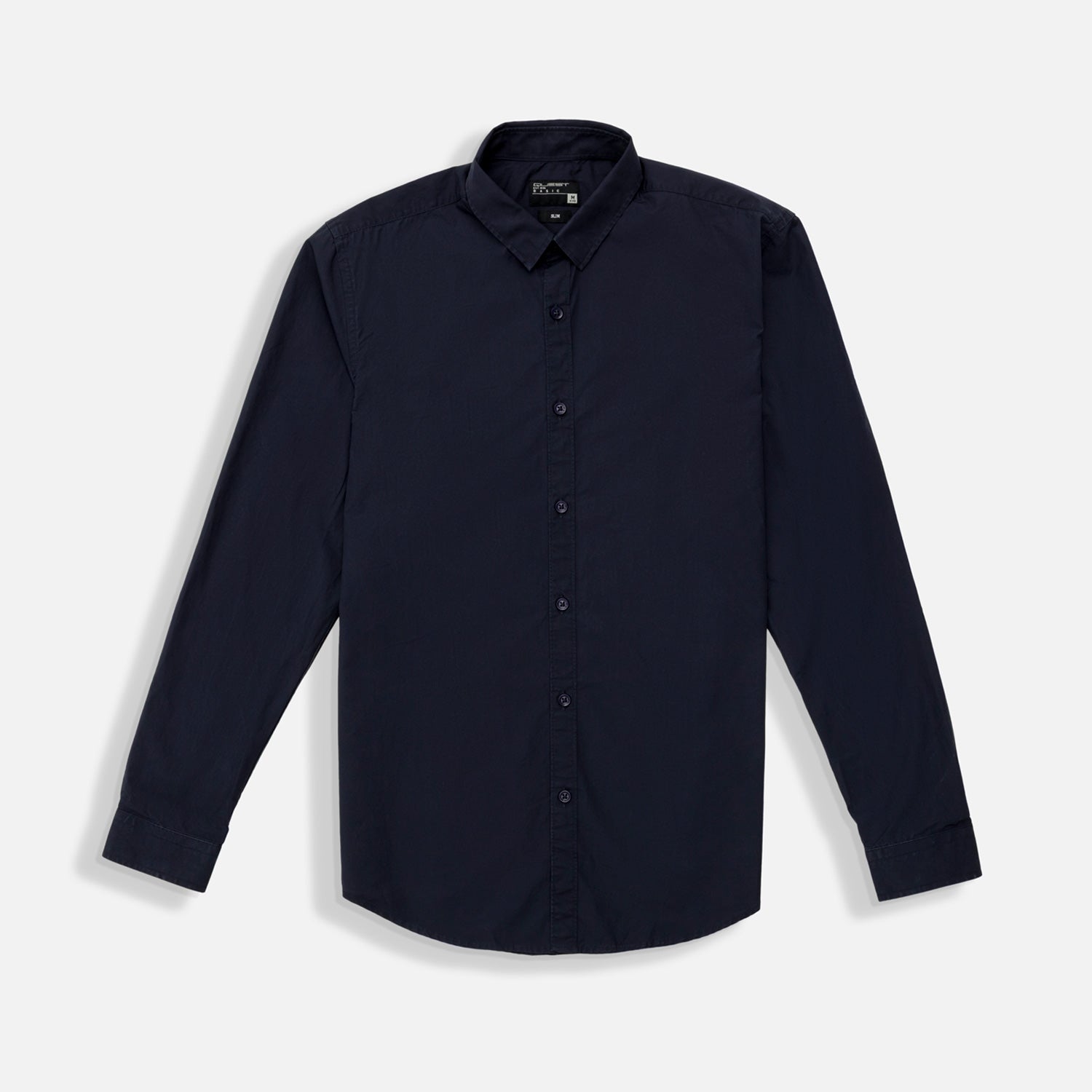 CAMISA MANGA LARGA COLOR AZUL NOCHE