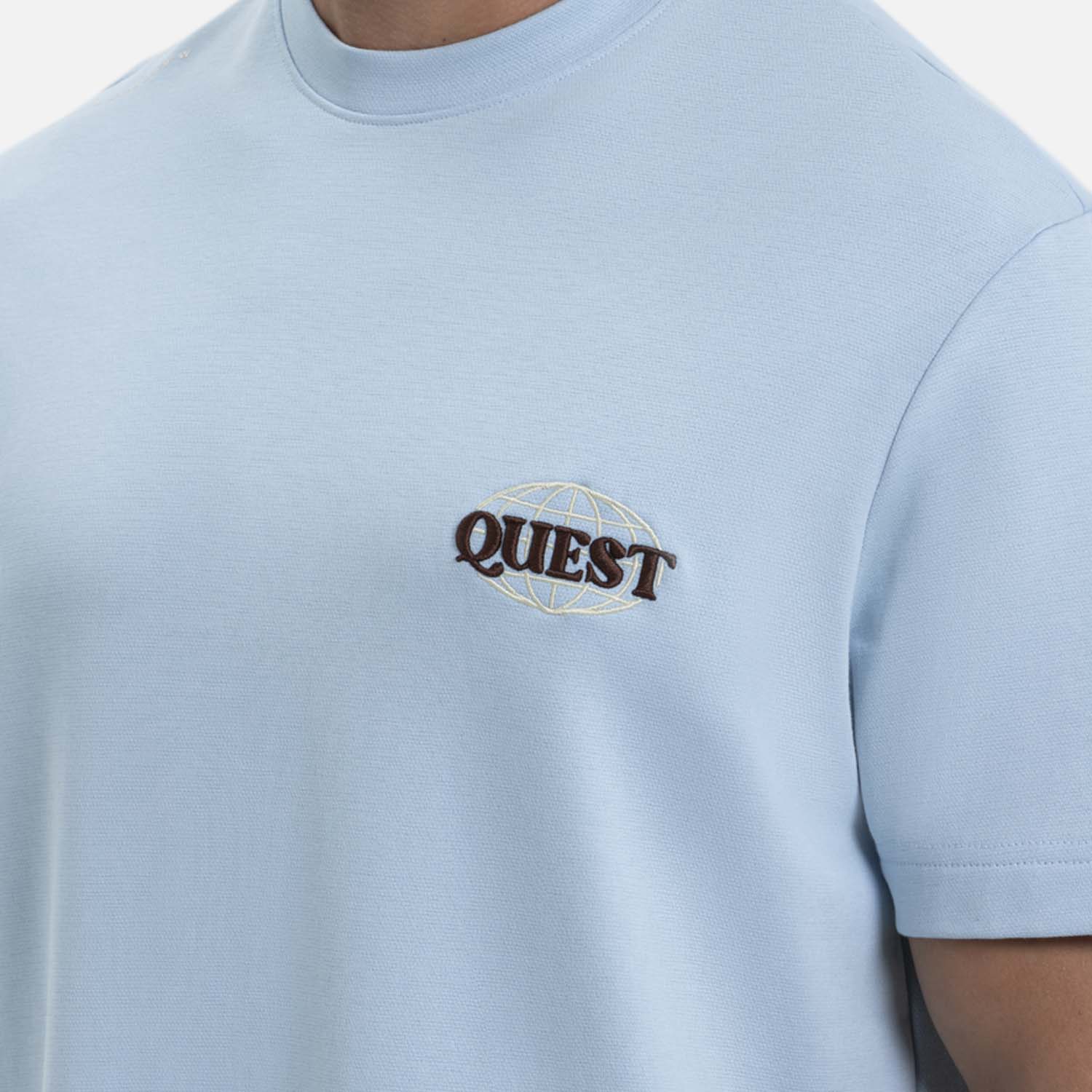 PLAYERA MANGA CORTA COLOR AZUL CHAMBRAY