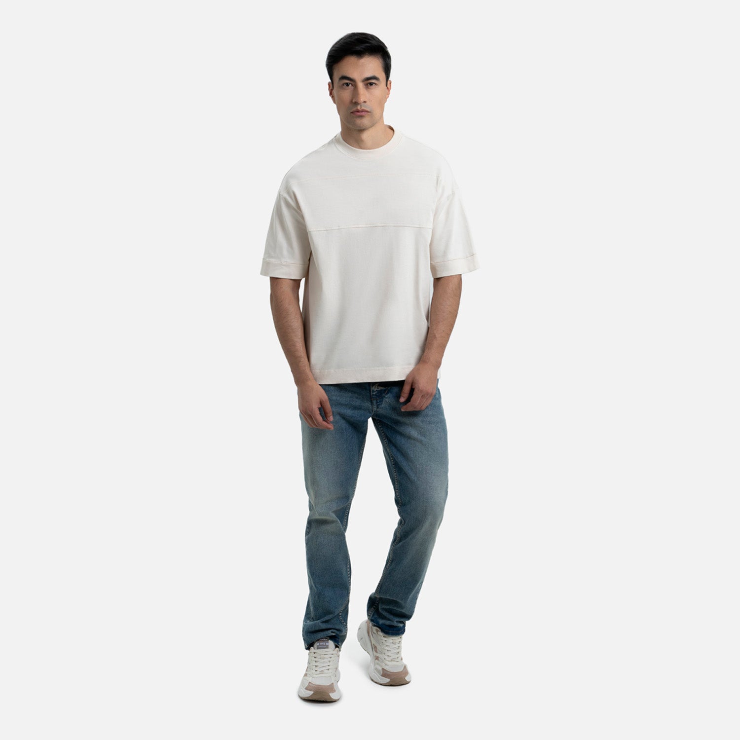 PLAYERA MANGA CORTA COLOR WHITECAP GRAY