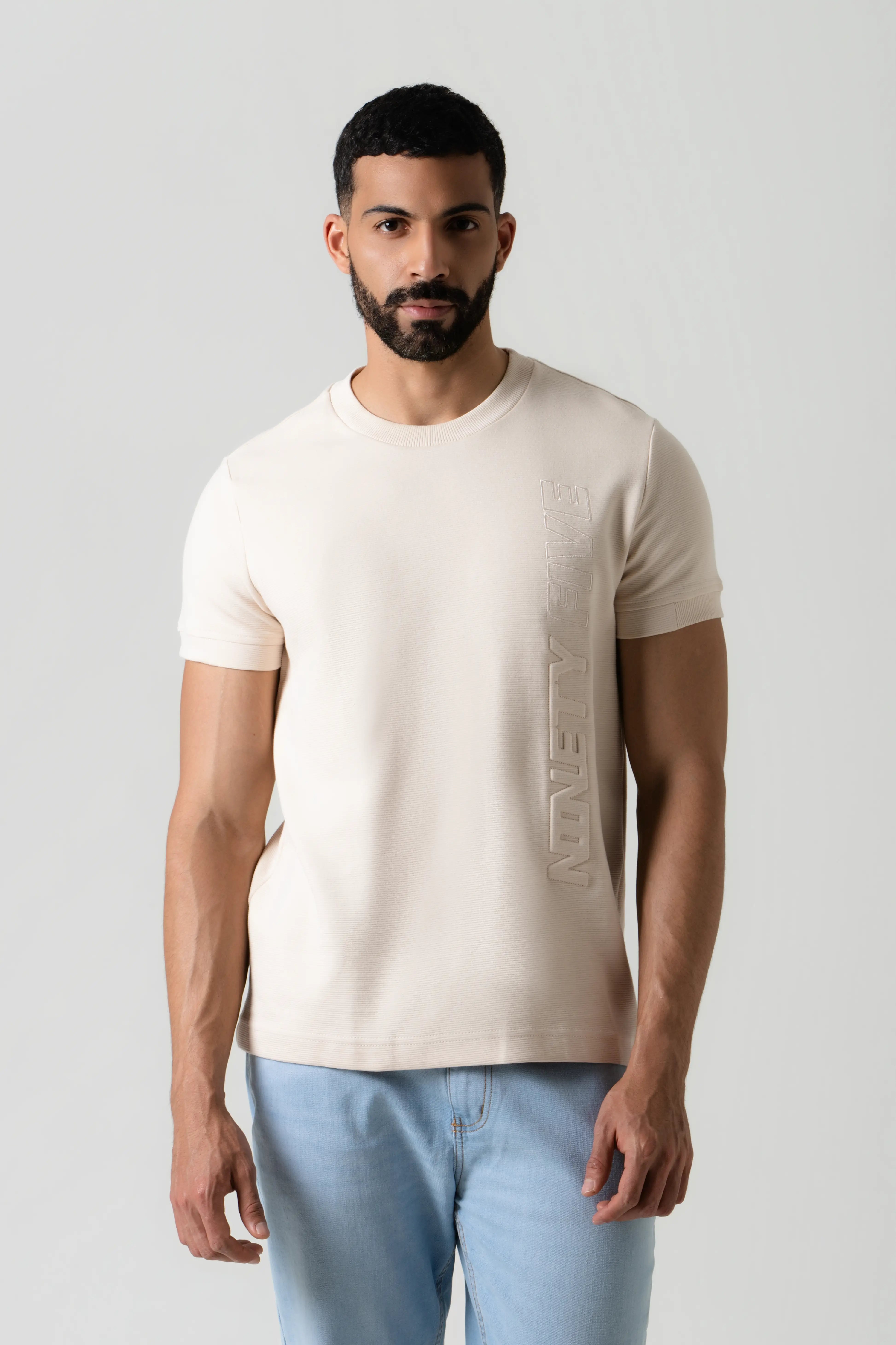 PLAYERA MANGA CORTA COLOR WHITECAP GRAY