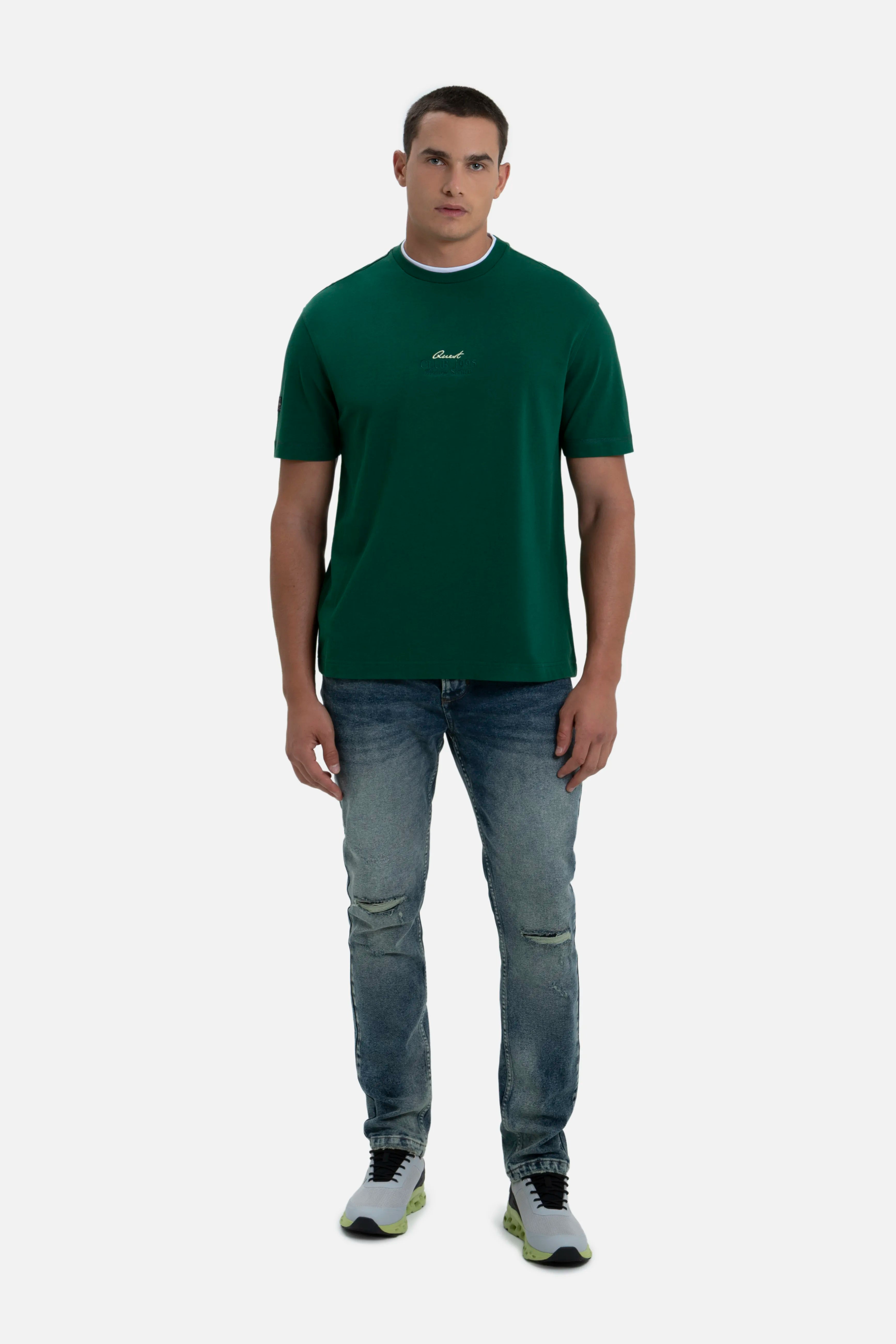 PLAYERA MANGA CORTA COLOR VERDE PRADERA