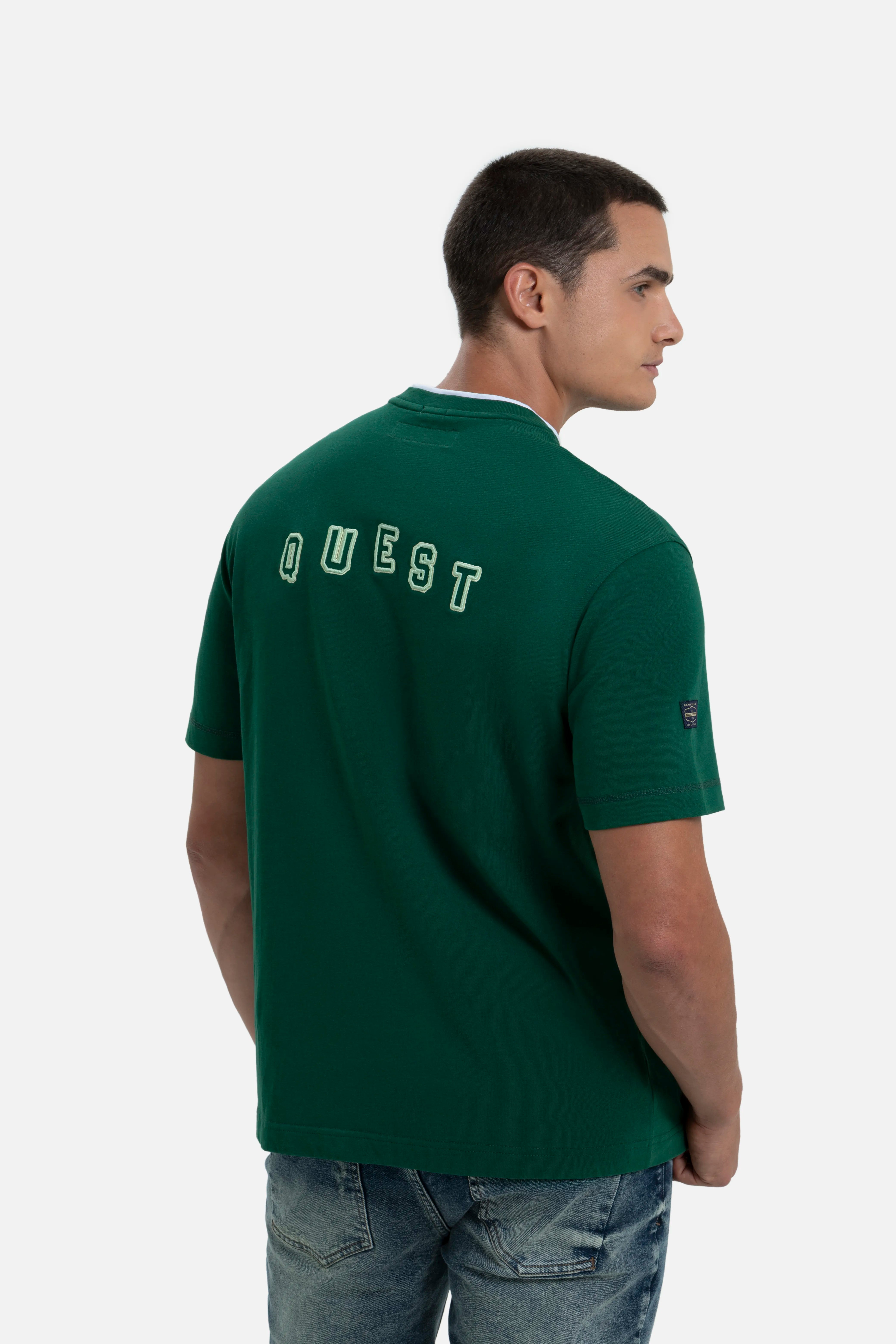 PLAYERA MANGA CORTA COLOR VERDE PRADERA