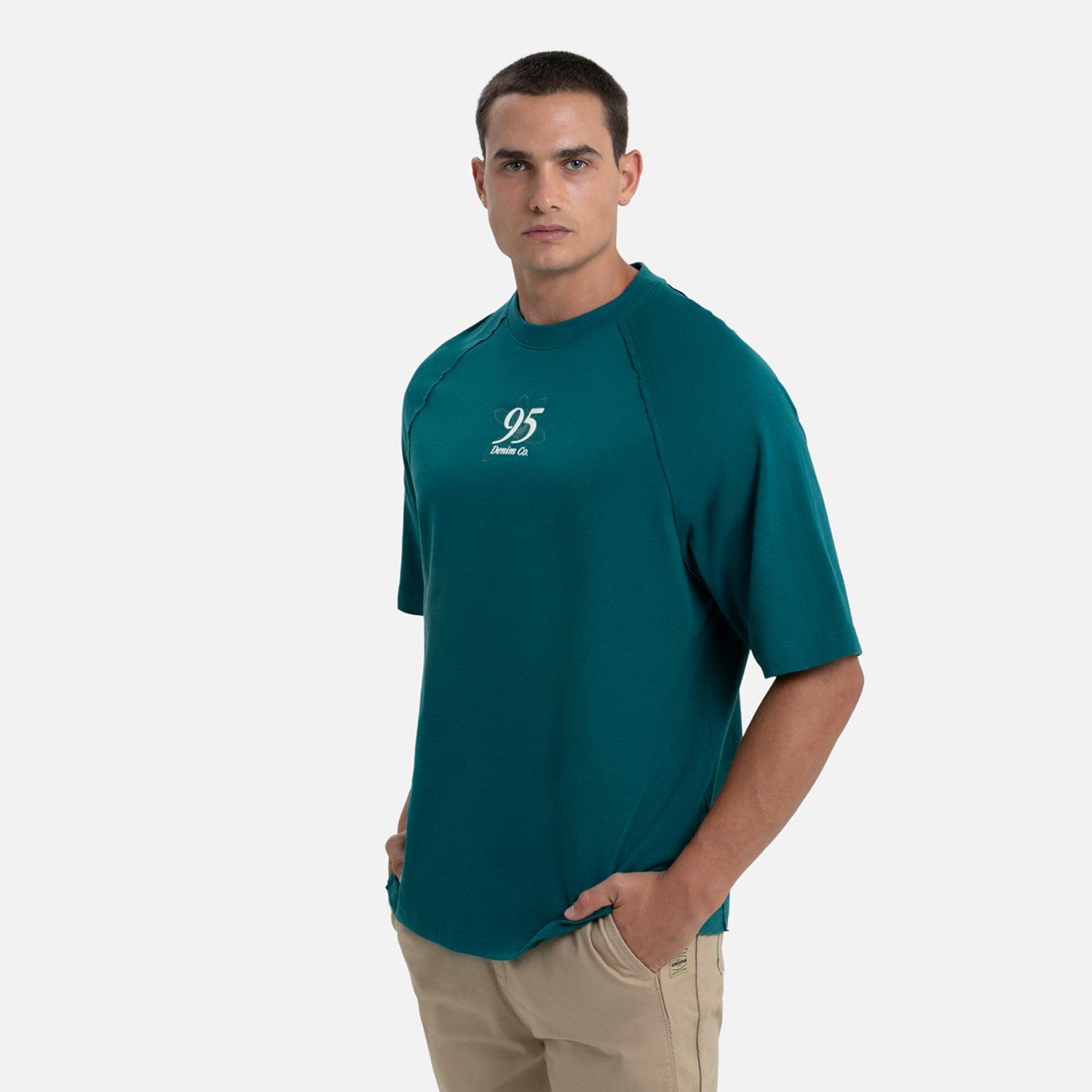 PLAYERA MANGA CORTA COLOR VERDE TORMENTA