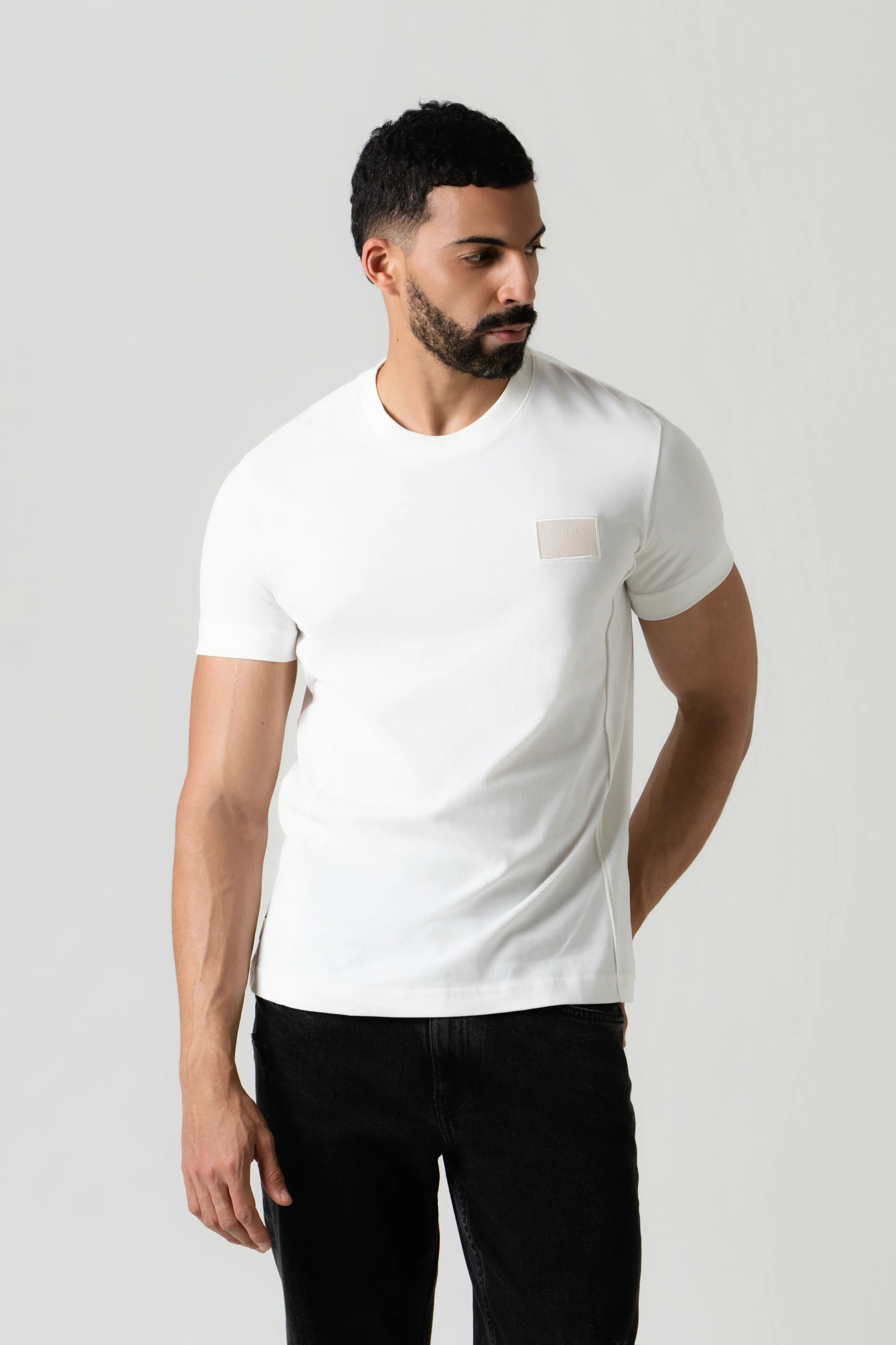 PLAYERA MANGA CORTA COLOR IVORY