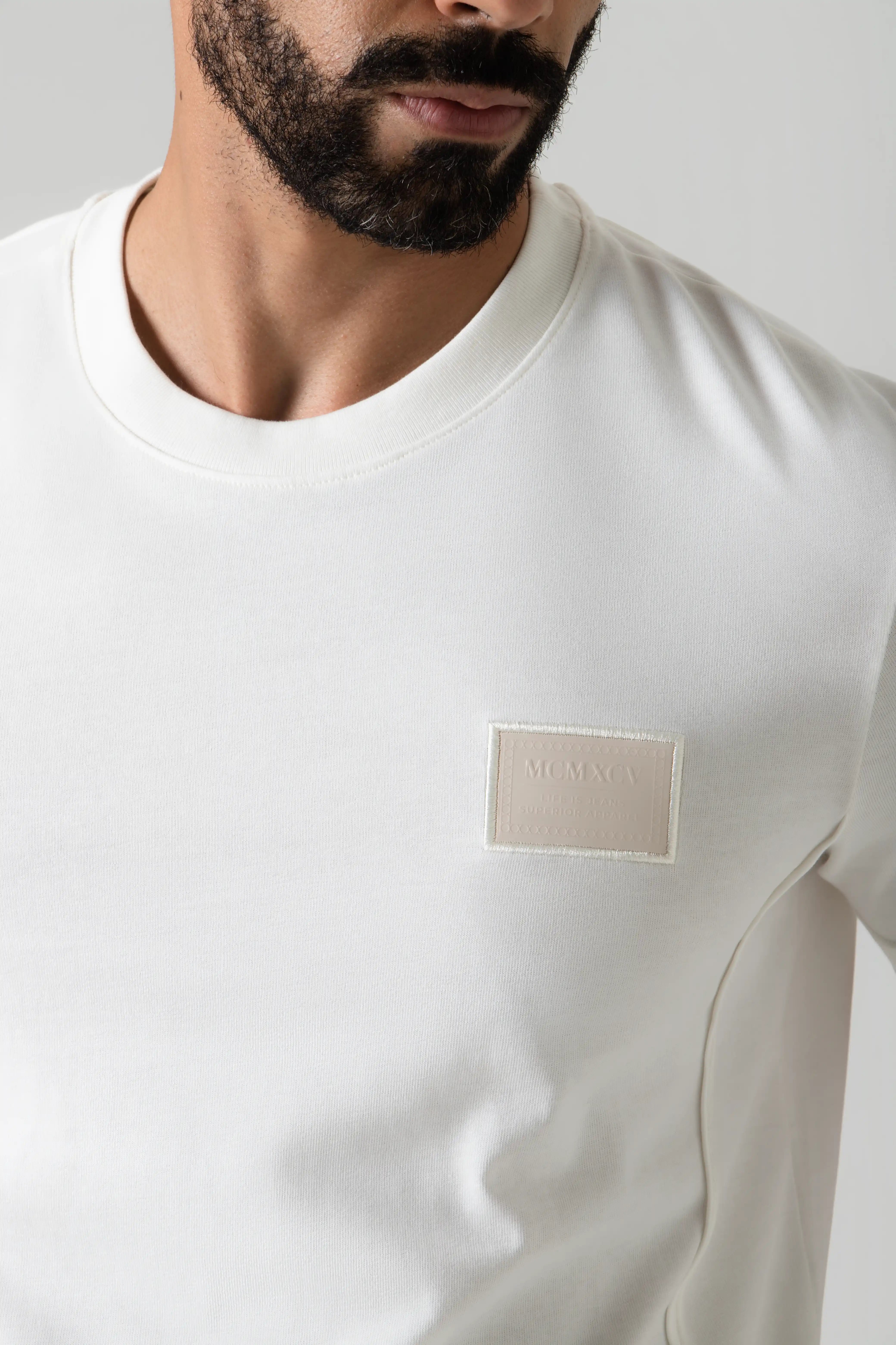 PLAYERA MANGA CORTA COLOR IVORY