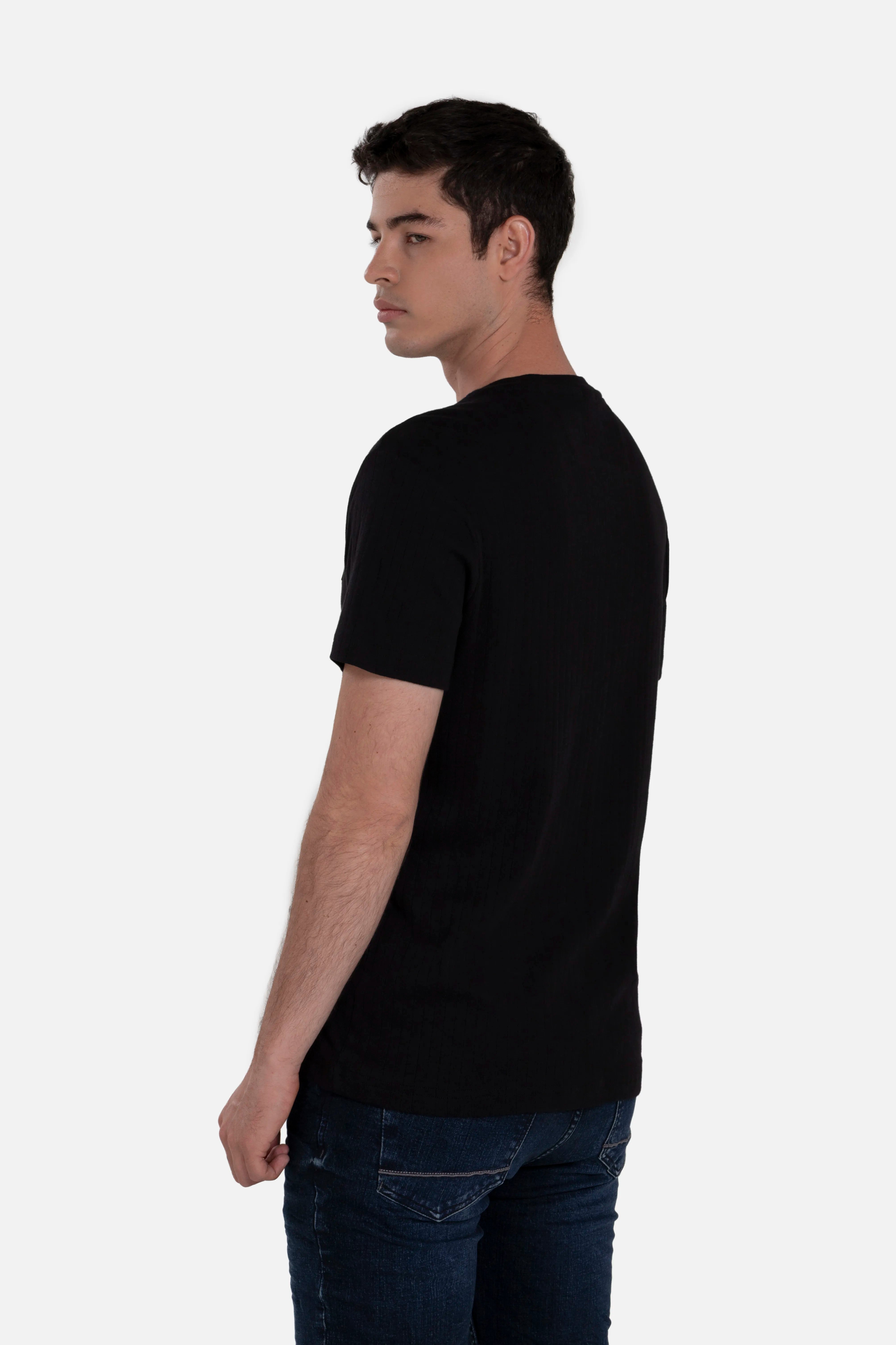 PLAYERA MANGA CORTA COLOR NEGRO