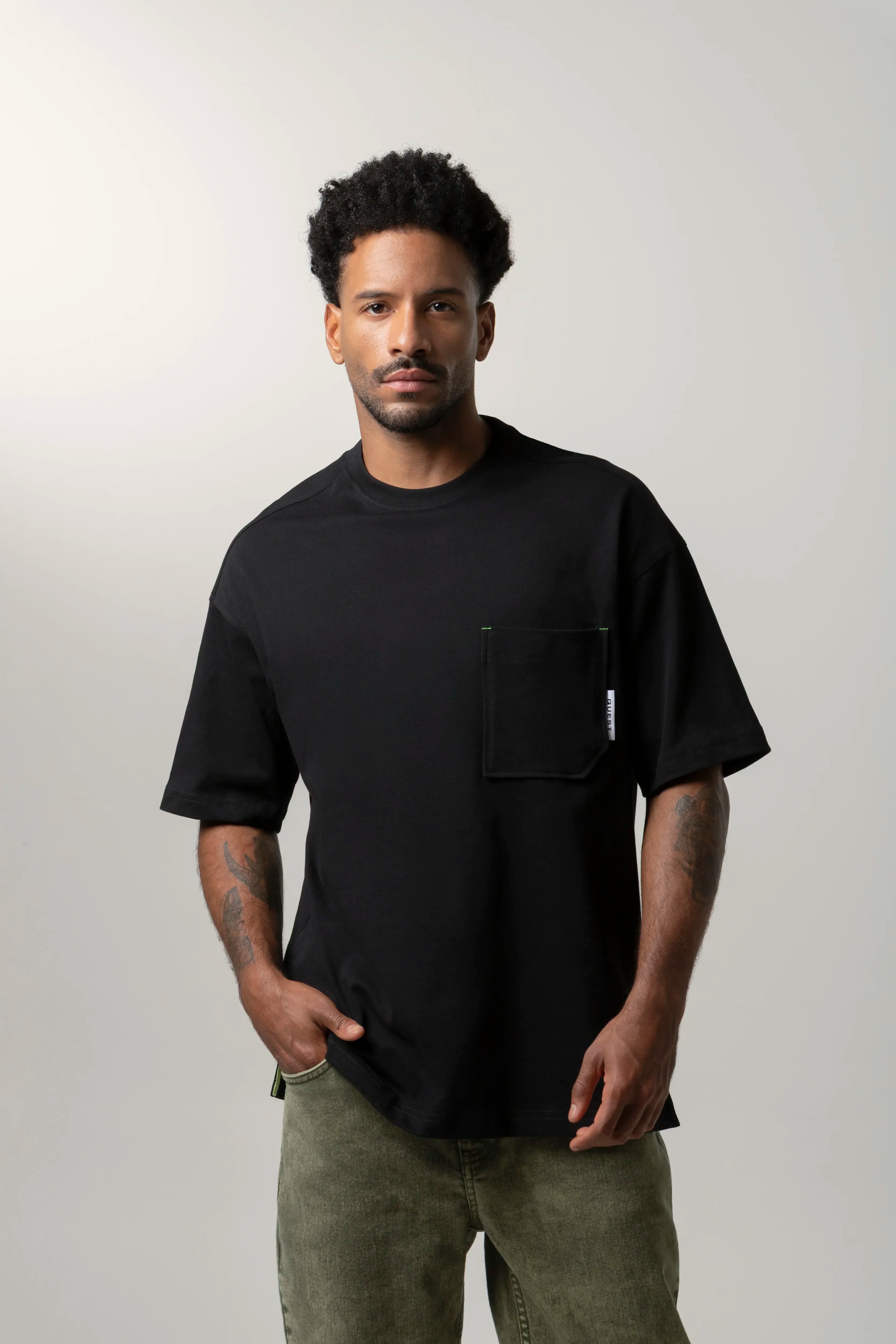 PLAYERA MANGA CORTA COLOR NEGRO