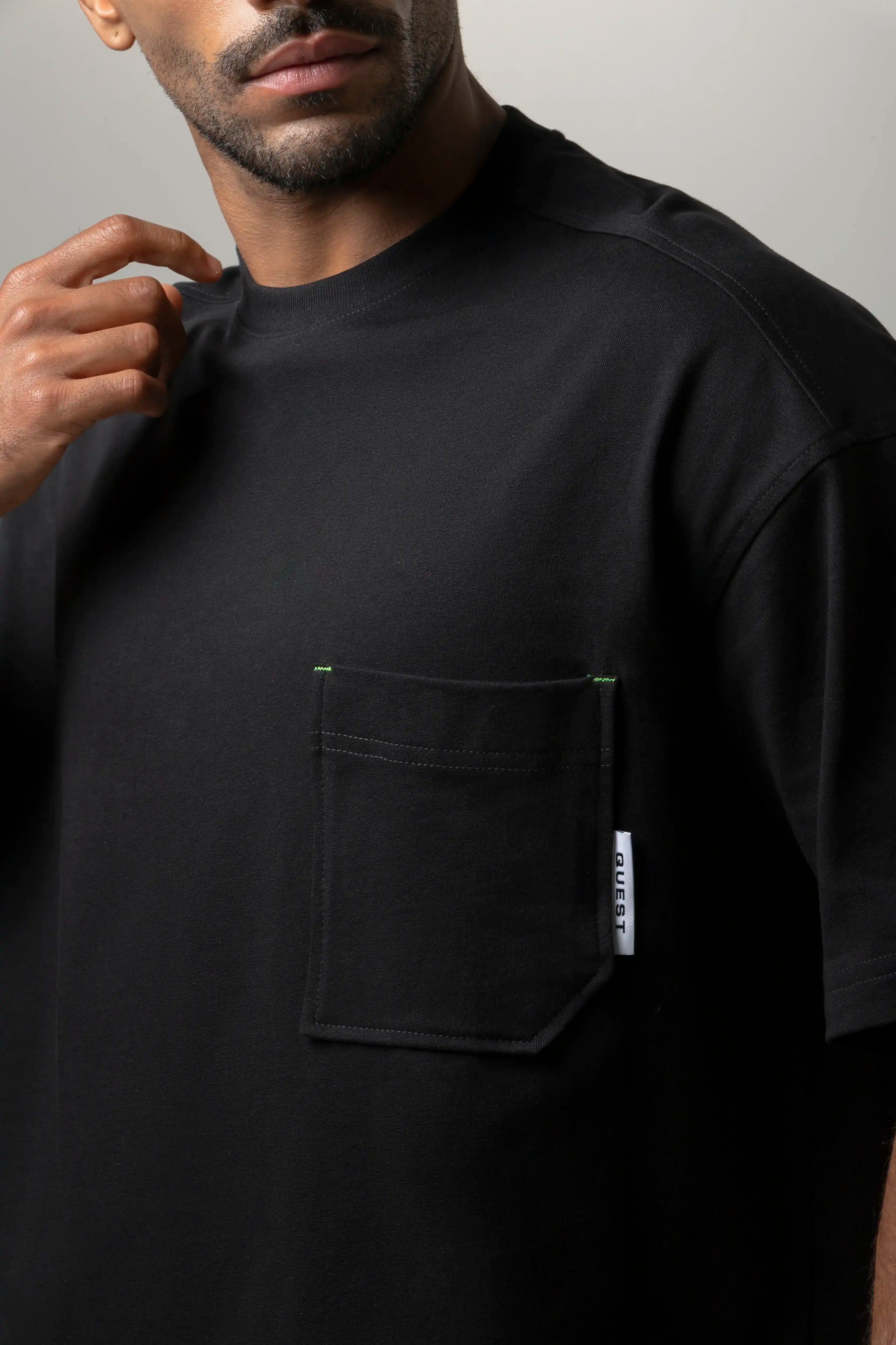 PLAYERA MANGA CORTA COLOR NEGRO