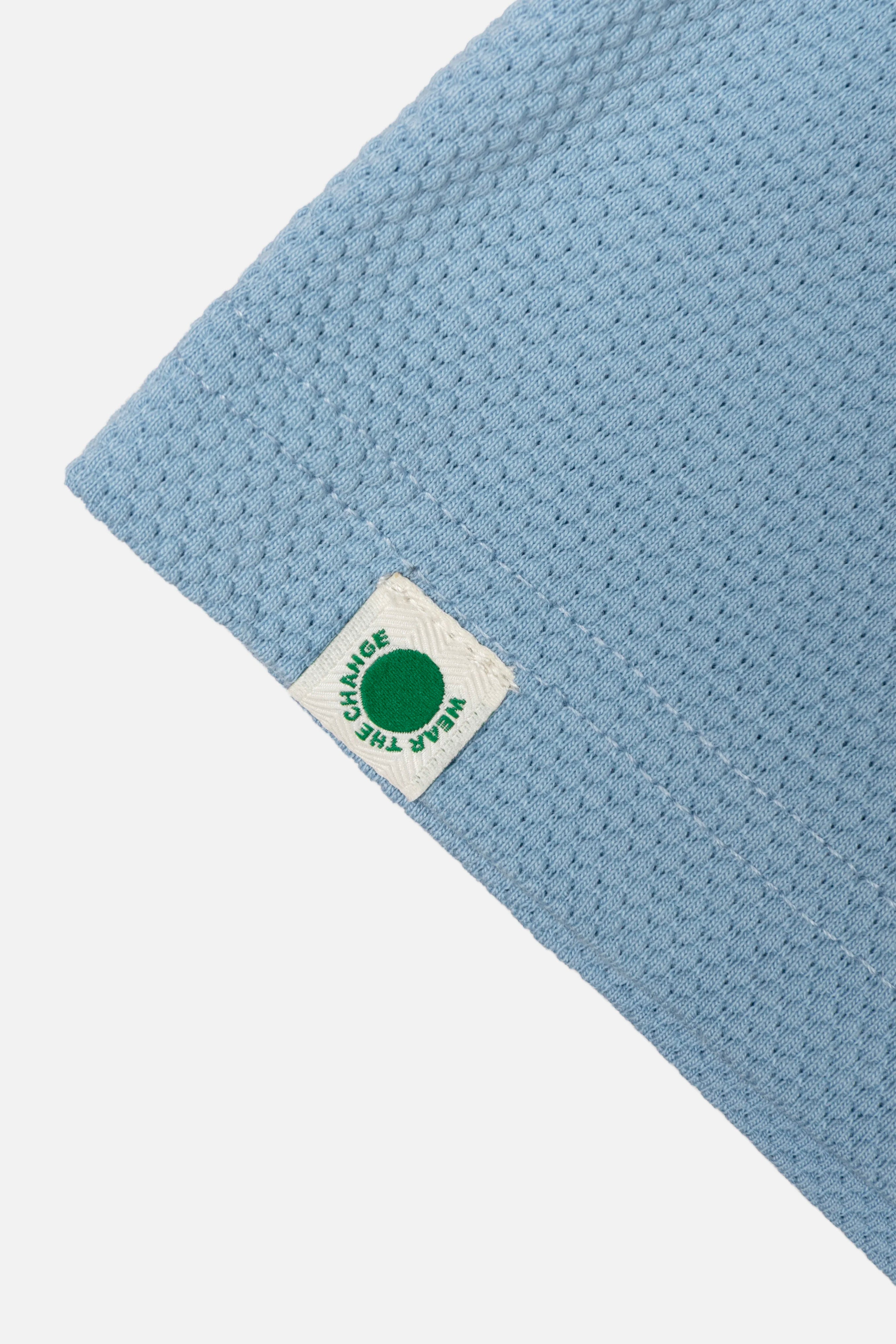 PLAYERA MANGA CORTA COLOR AZUL GLACIAR