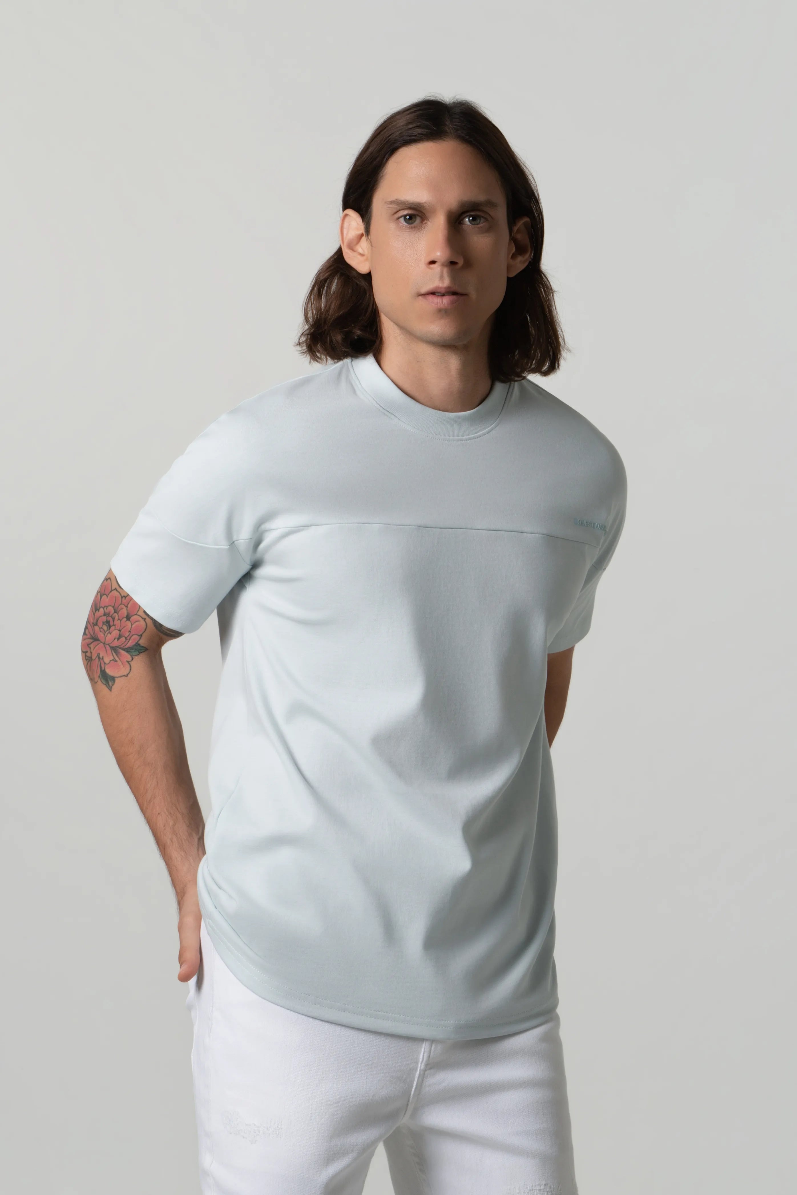 PLAYERA MANGA CORTA COLOR AZUL BALADA