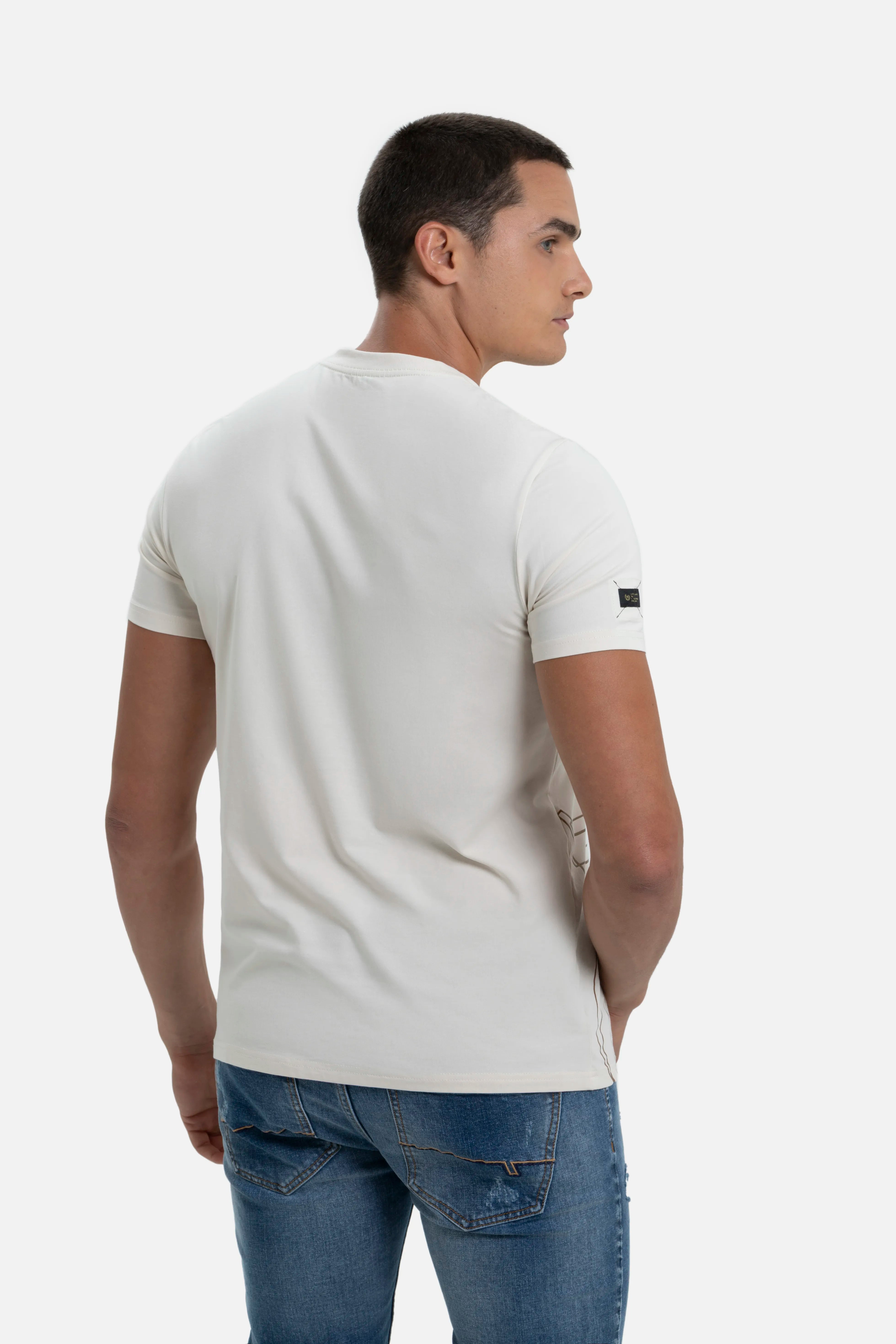 PLAYERA PREMIUM MANGA CORTA COLOR WHITECAP GRAY