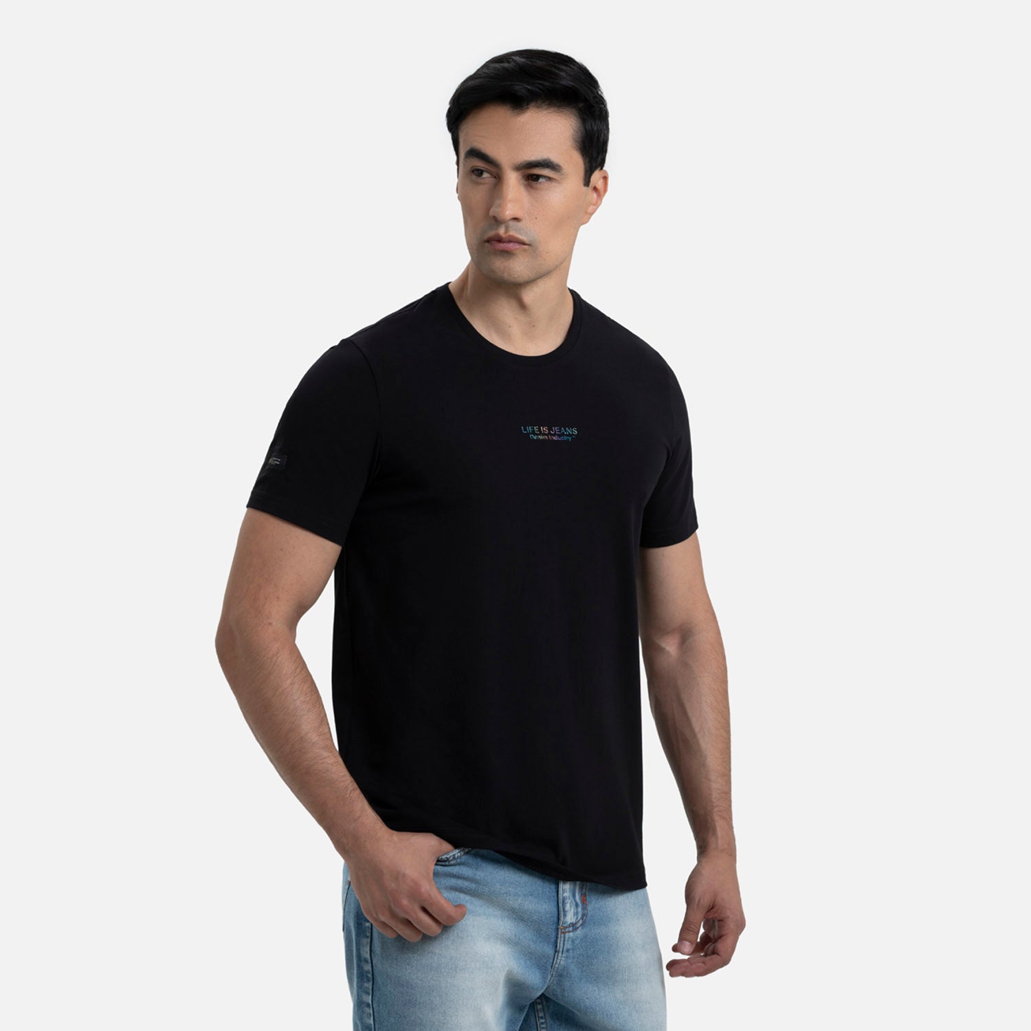PLAYERA PREMIUM MANGA CORTA COLOR NEGRO