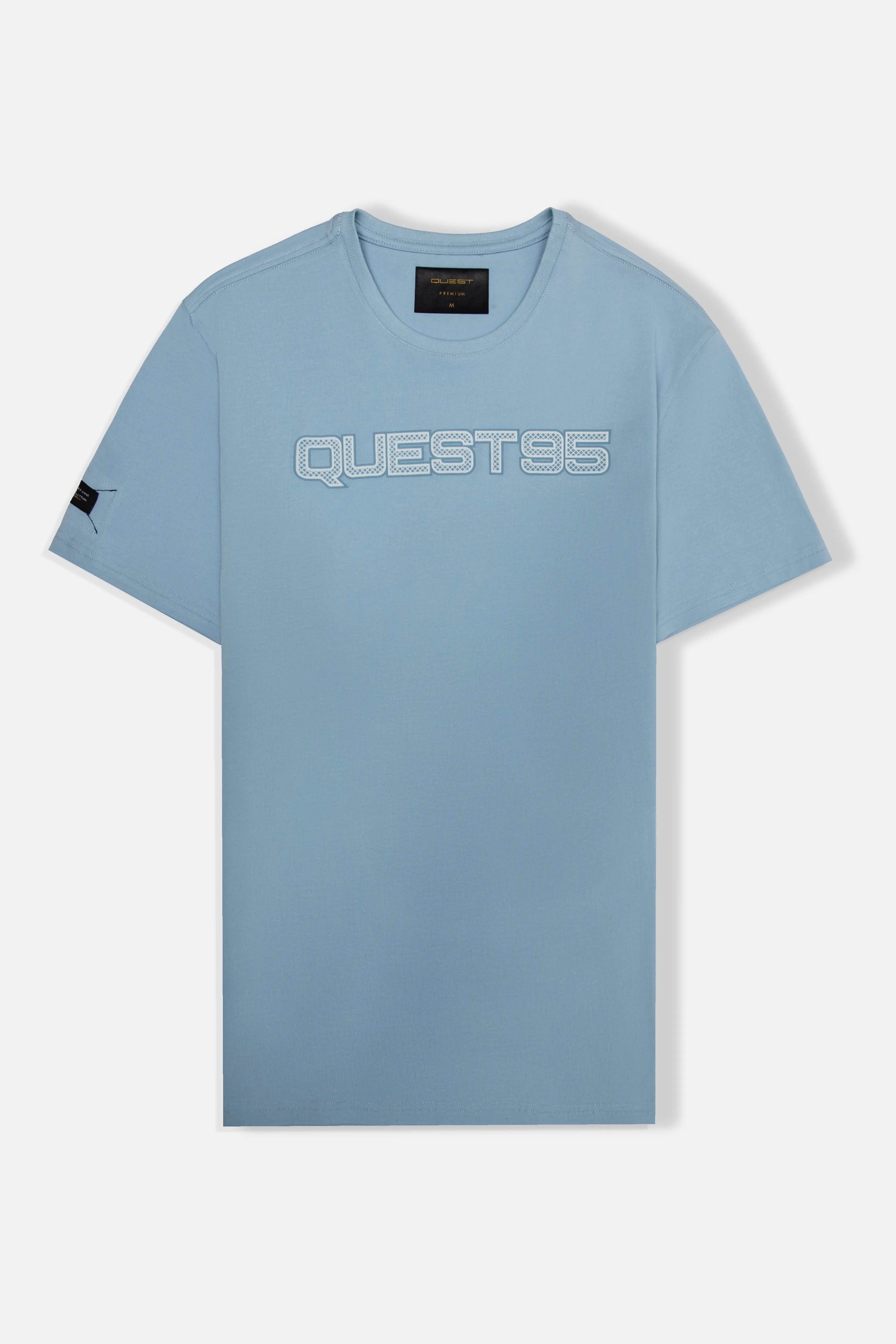 PLAYERA PREMIUM MANGA CORTA COLOR AZUL GLACIAR