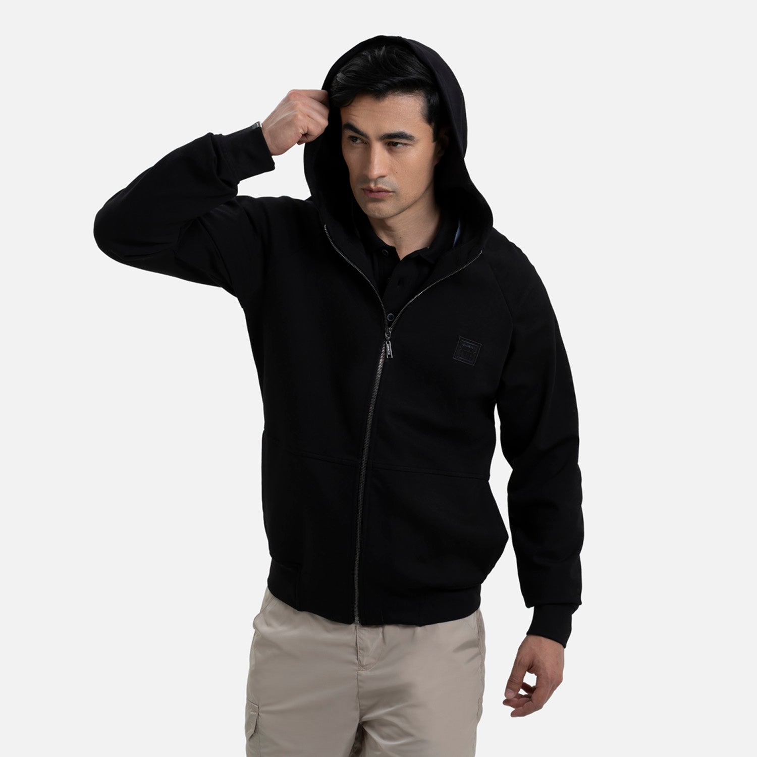 SUDADERA ABIERTO COLOR NEGRO