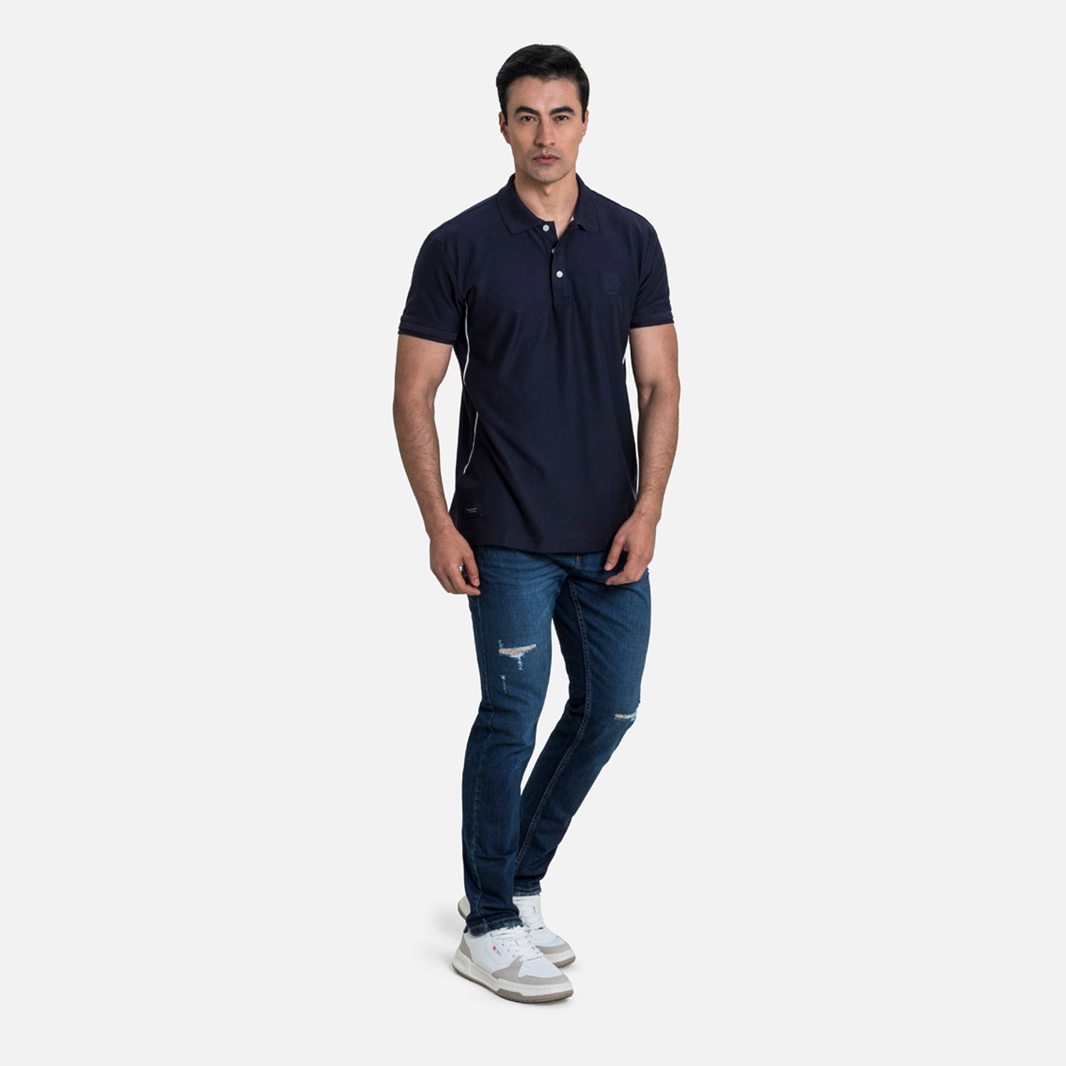 POLO MANGA CORTA COLOR AZUL OSCURO