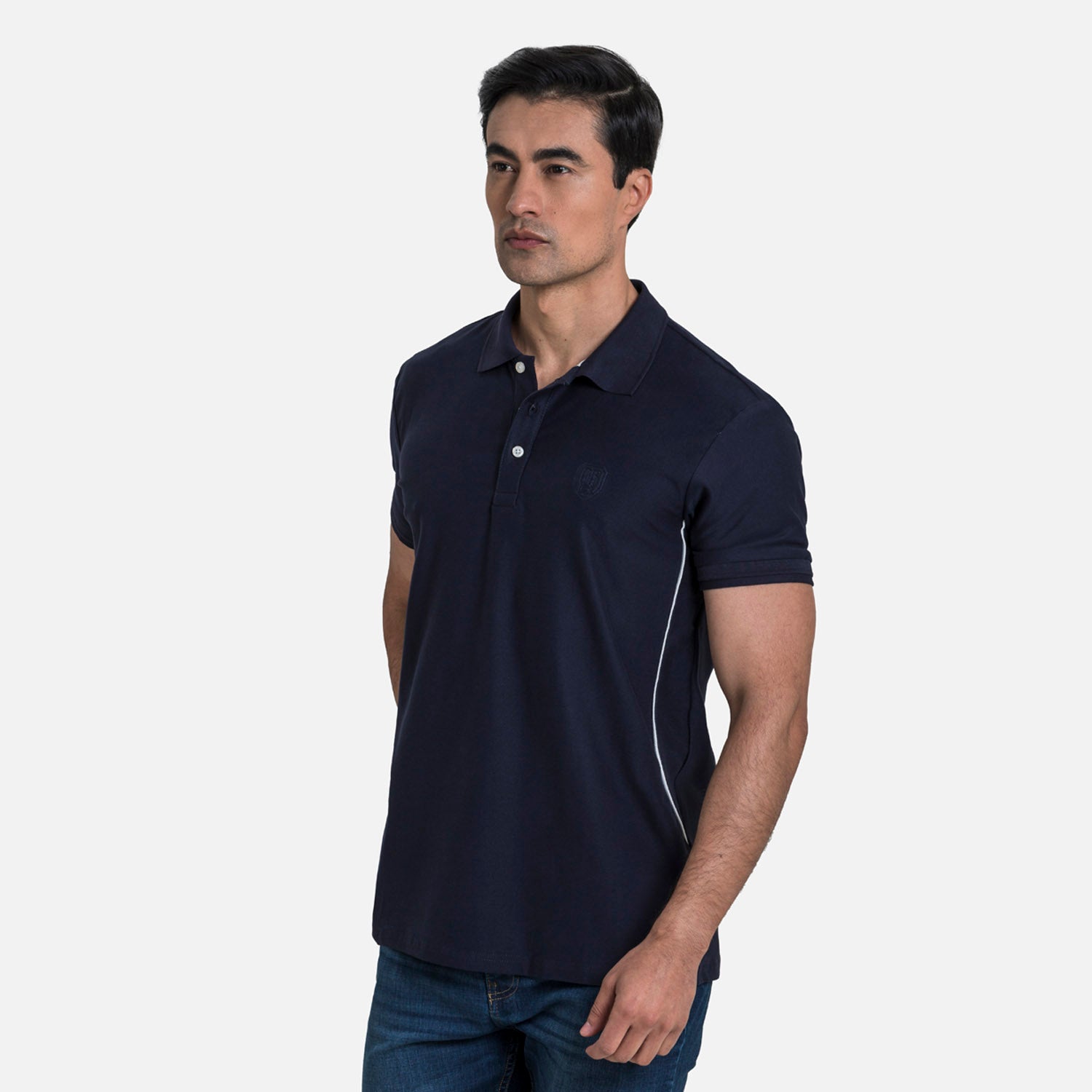 POLO MANGA CORTA COLOR AZUL OSCURO