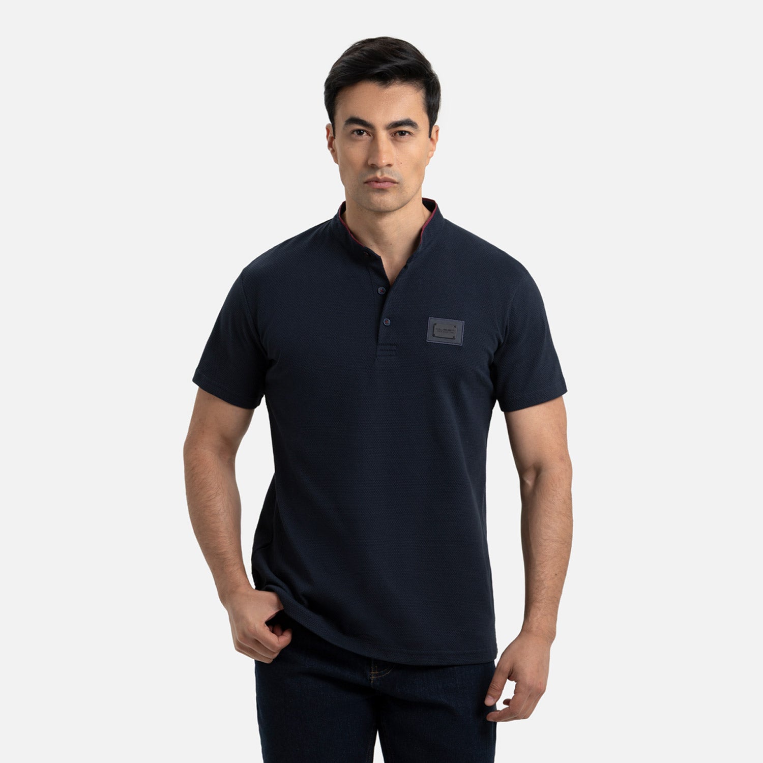 POLO MANGA CORTA COLOR AZUL OSCURO