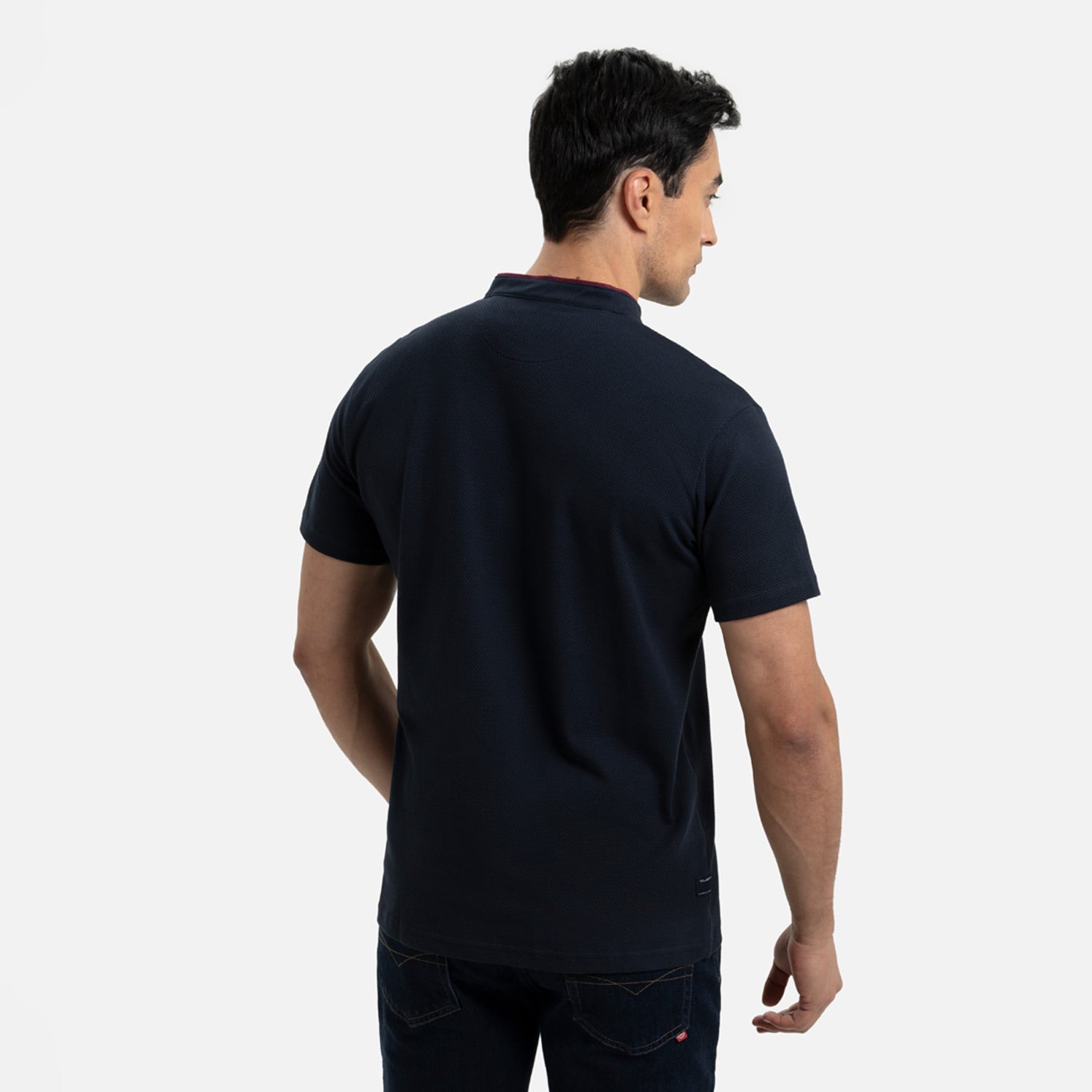 POLO MANGA CORTA COLOR AZUL OSCURO