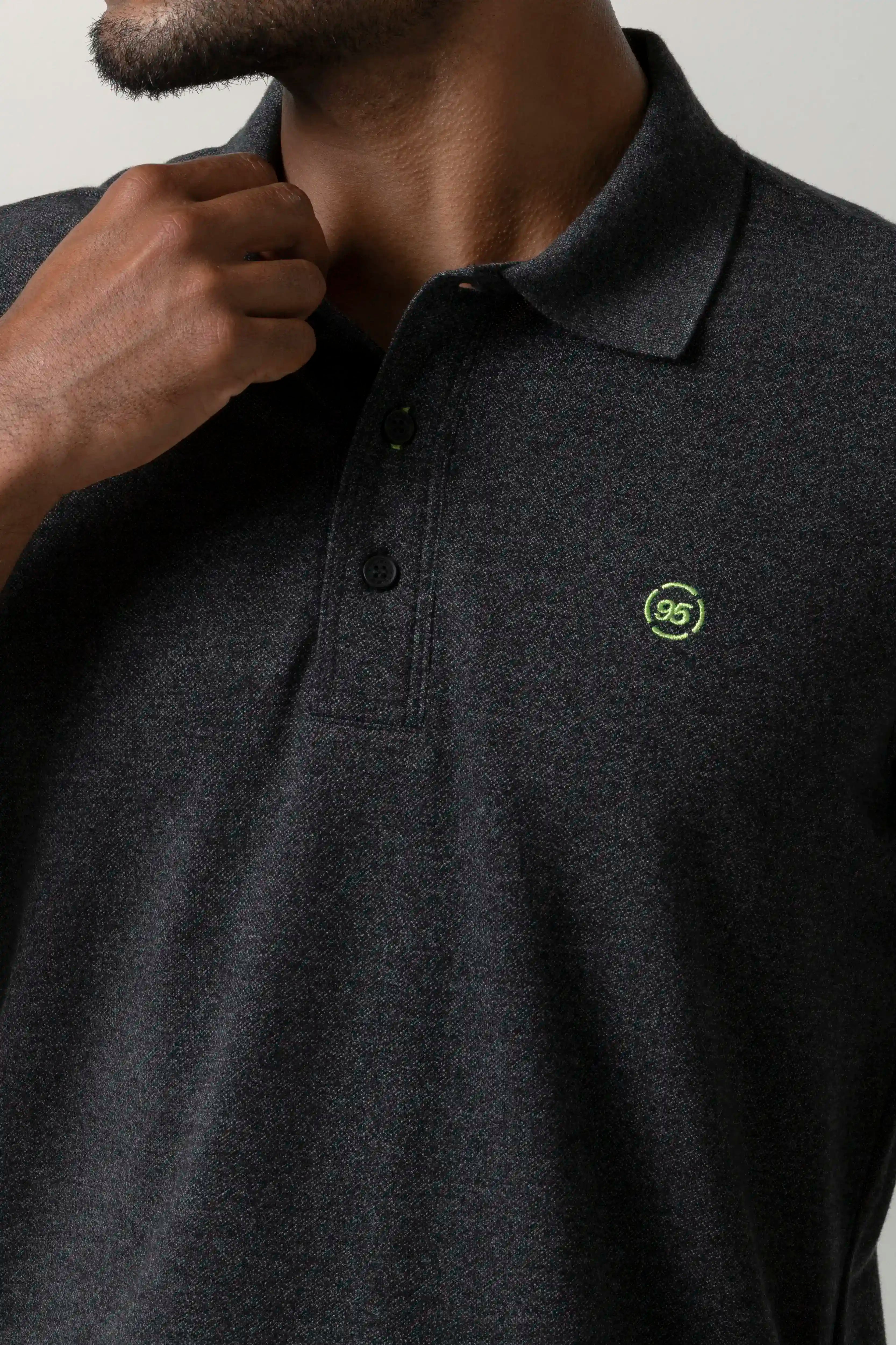 POLO MANGA CORTA COLOR NEGRO