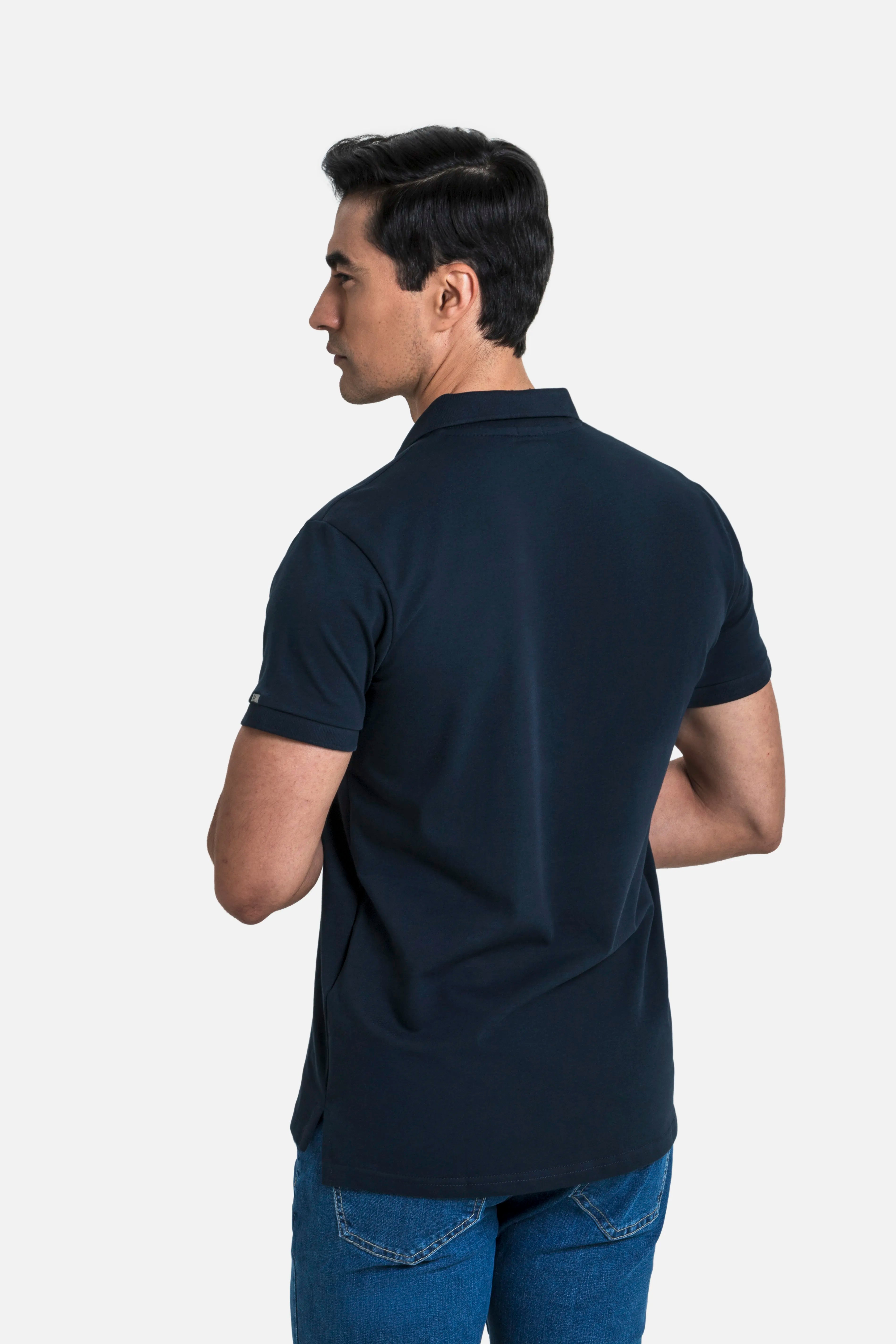 POLO MANGA CORTA COLOR AZUL OSCURO