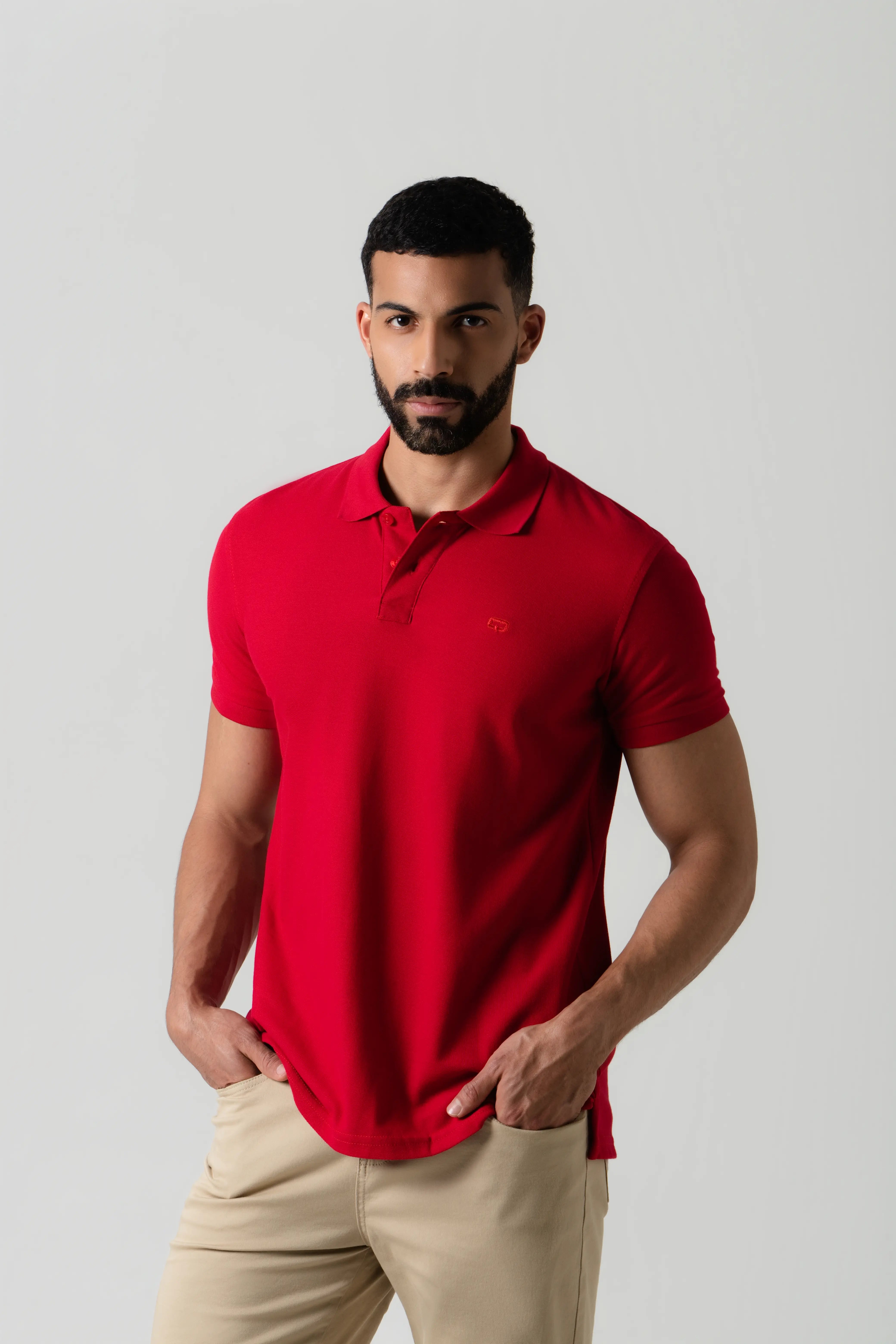 POLO SLIM COLOR ROJO