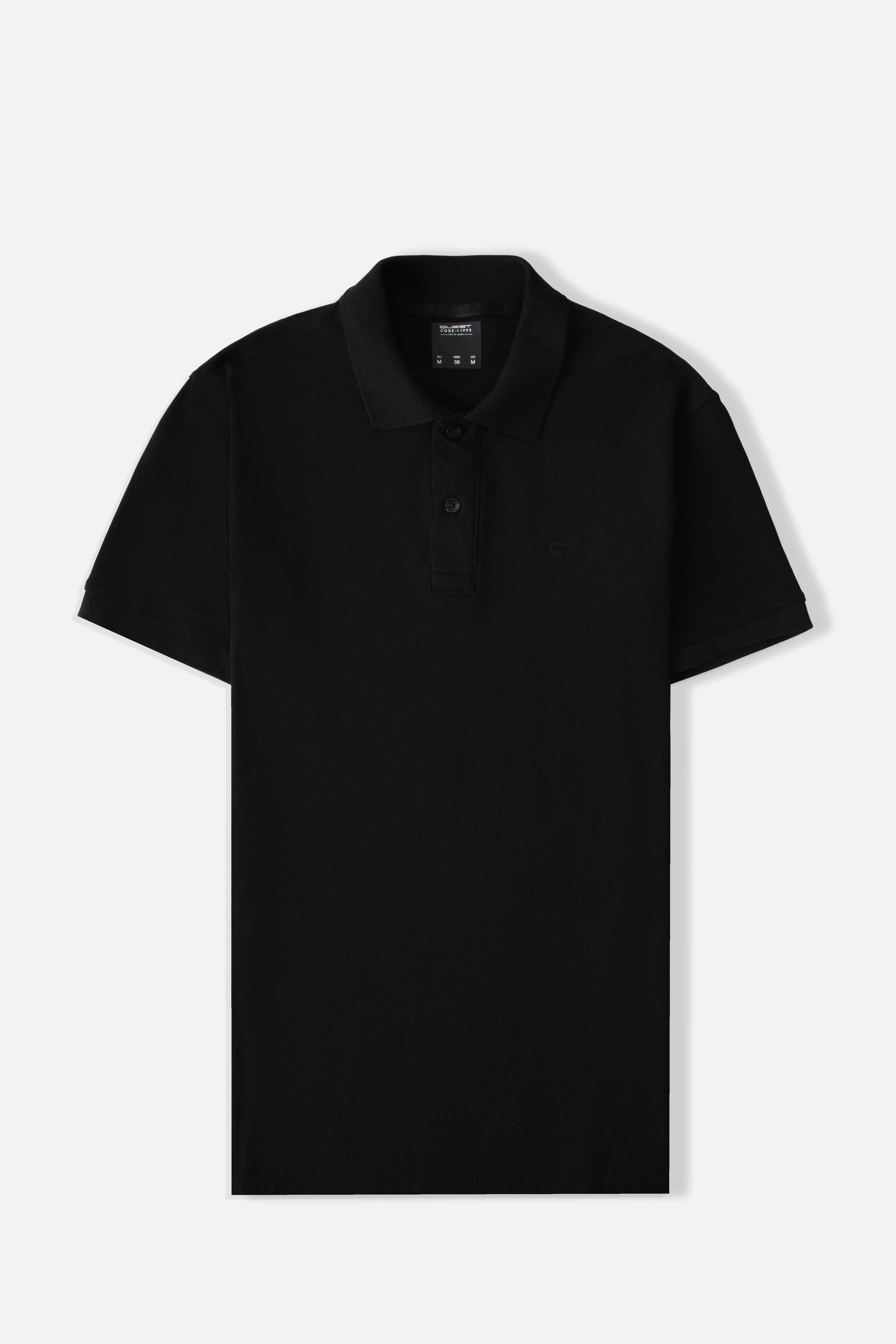 POLO SLIM COLOR NEGRO