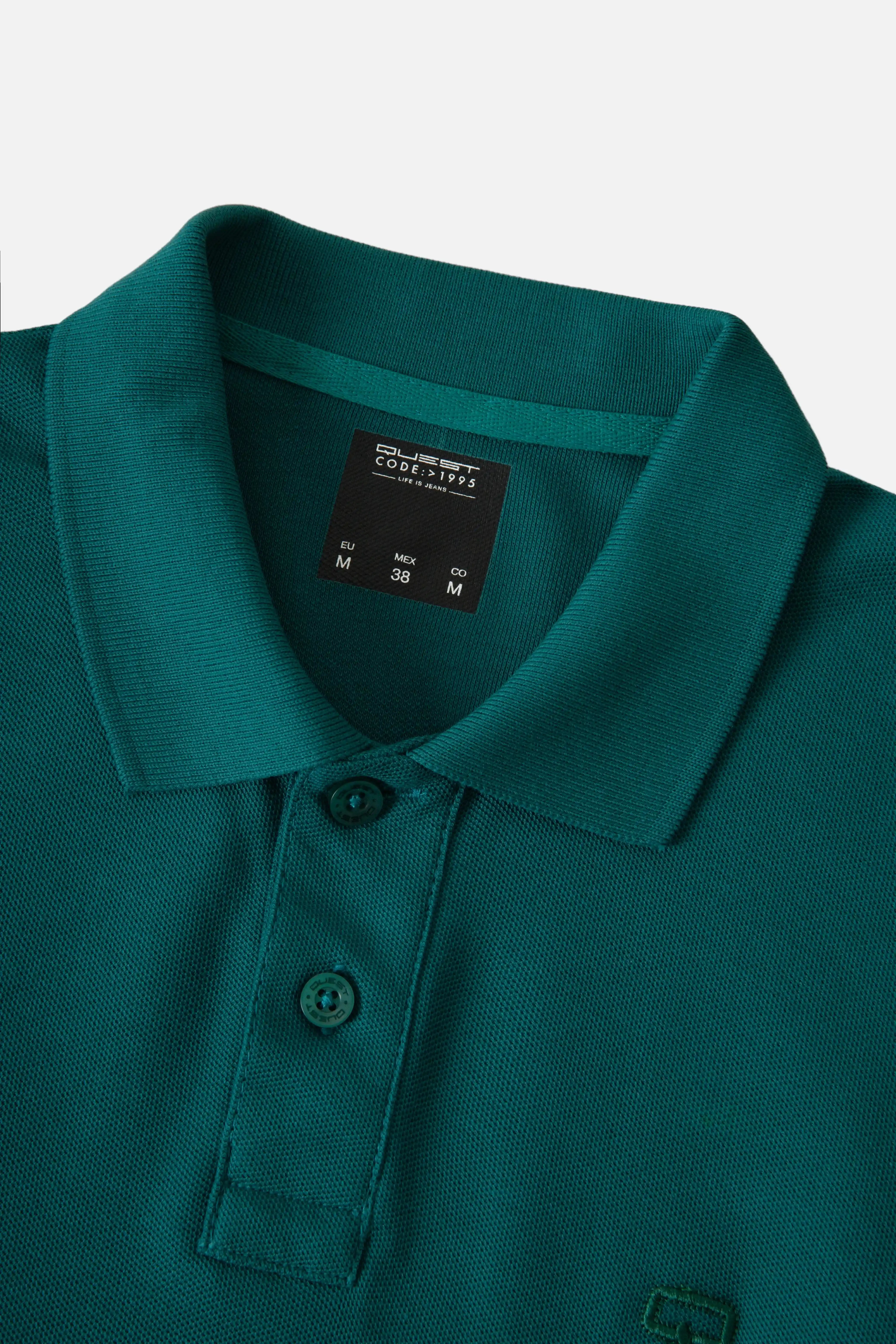 POLO SLIM COLOR VERDE TORMENTA