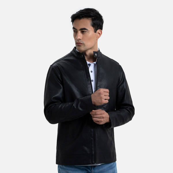 CHAMARRA BIKER COLOR NEGRO